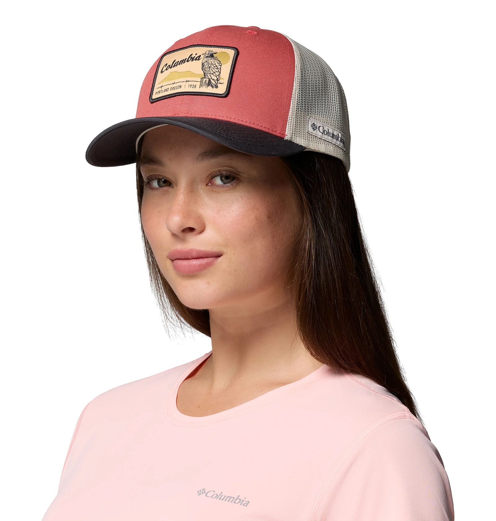 Unisex Columbia Mesh™ Snap Back Hat - Red - Image 3