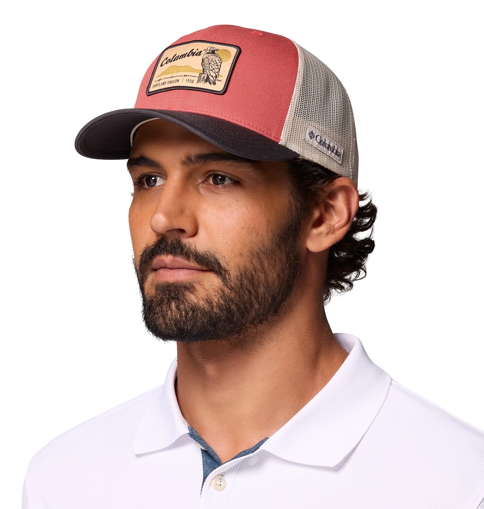 Unisex Columbia Mesh™ Snap Back Hat - Red - Image 5