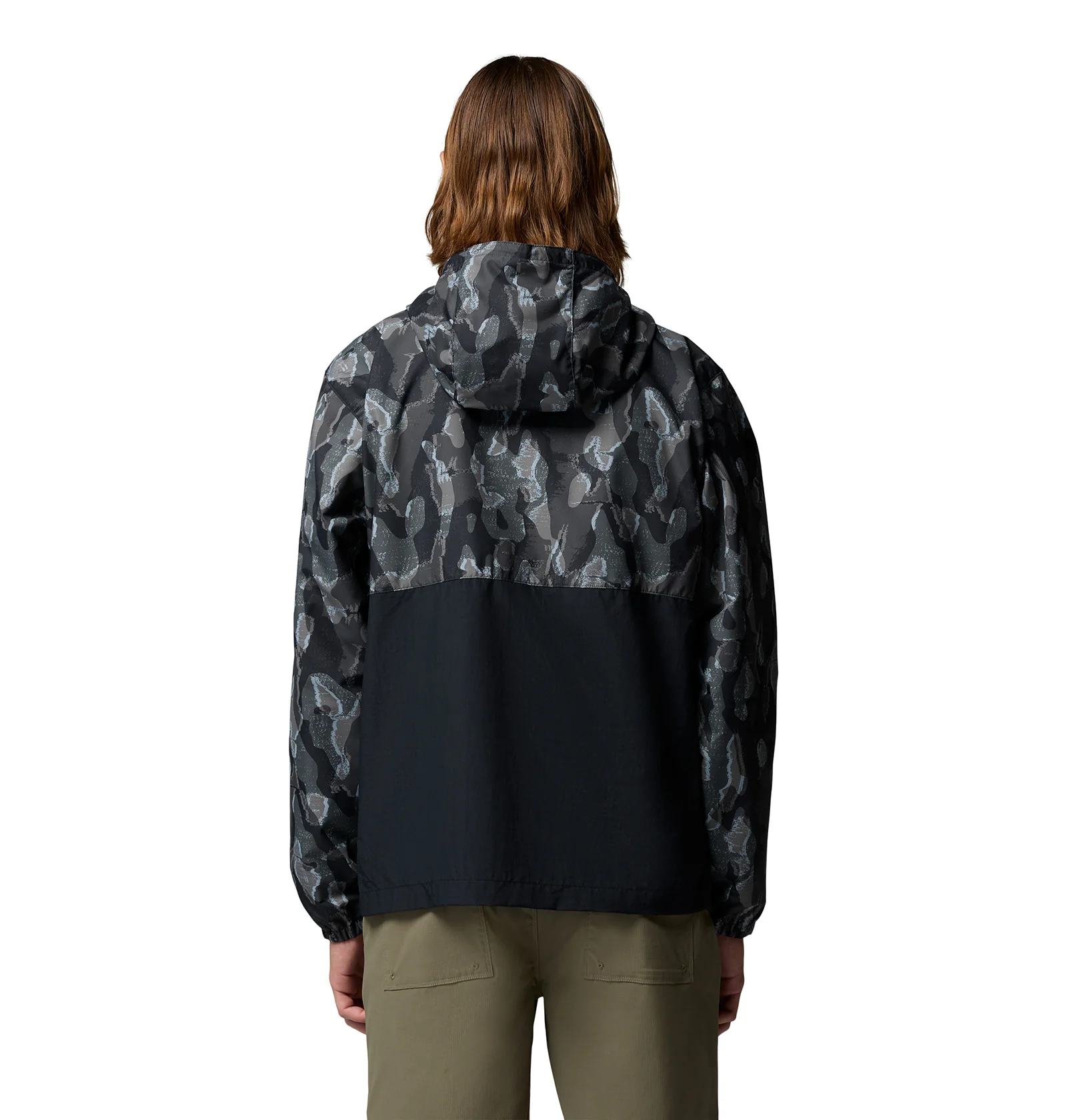 Men's Spire Valley™ Novelty Hooded Windbreaker - Black - Image 2