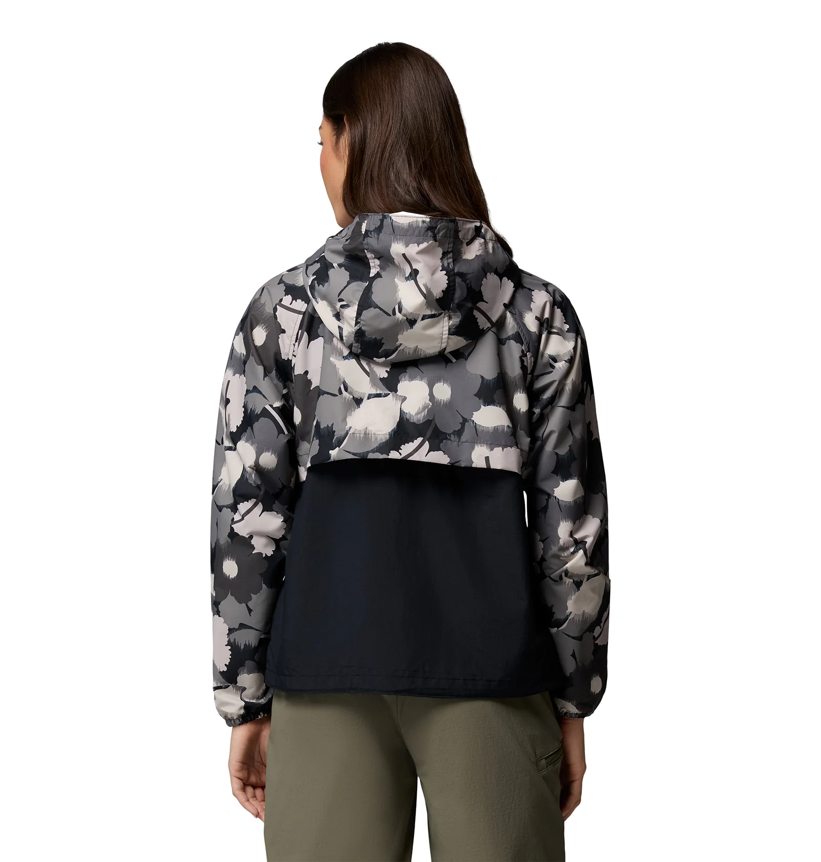 Women's Spire Valley™ Printed Hooded Windbreaker - Black - Image 2