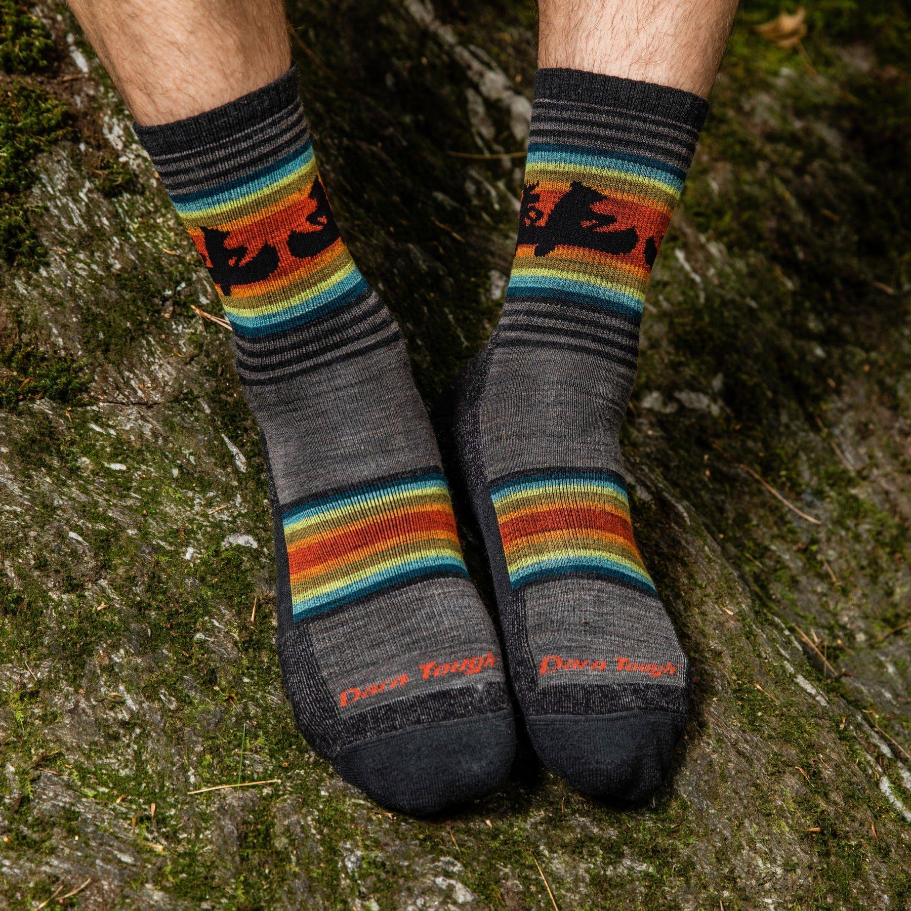 Men's Willoughby Micro Crew Hiking Socks - Taupe - Image 3