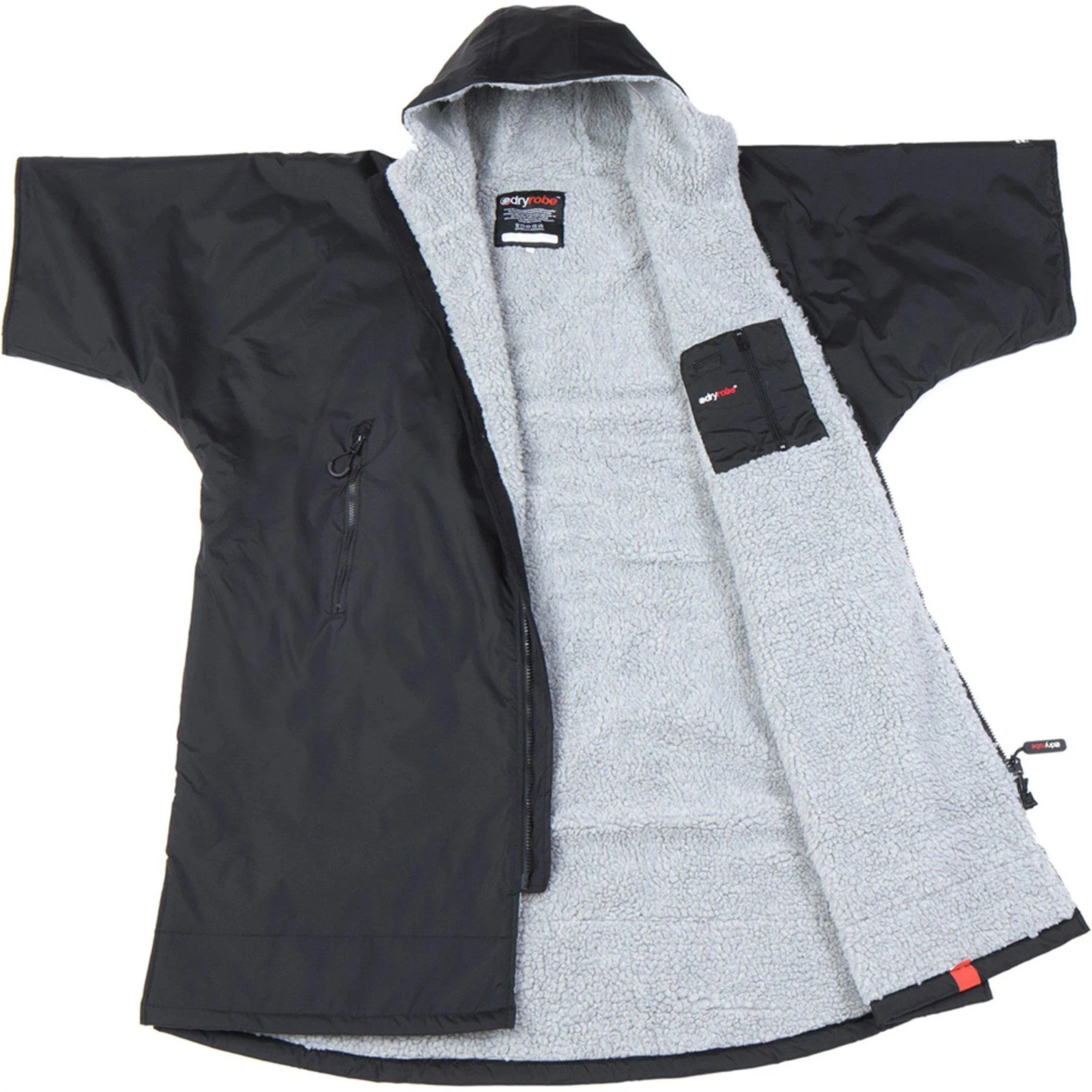 Advance Short Sleeve Dry Robe - Black/Grey - Image 5