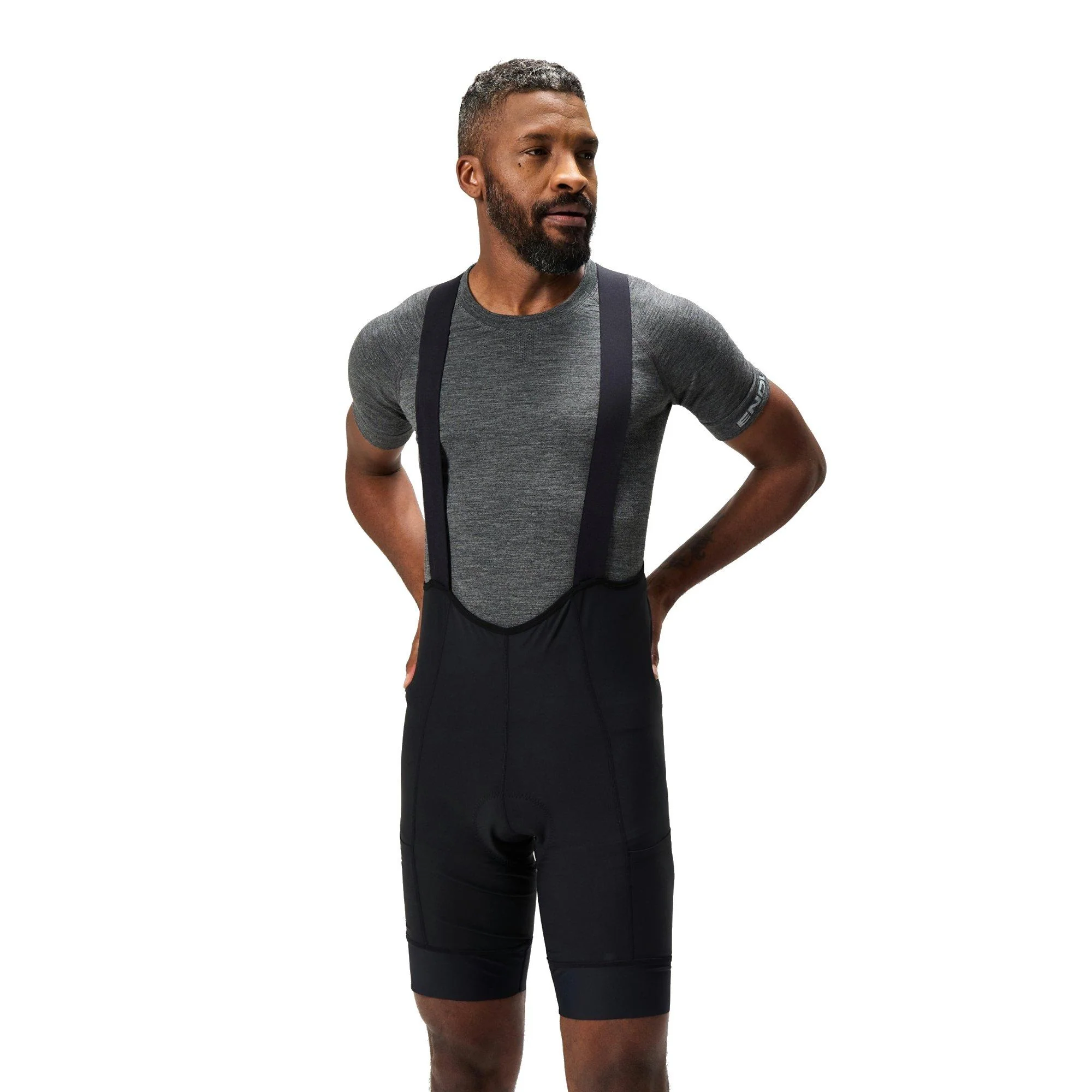 Men's Loop Bib Shorts - Black - Image 3