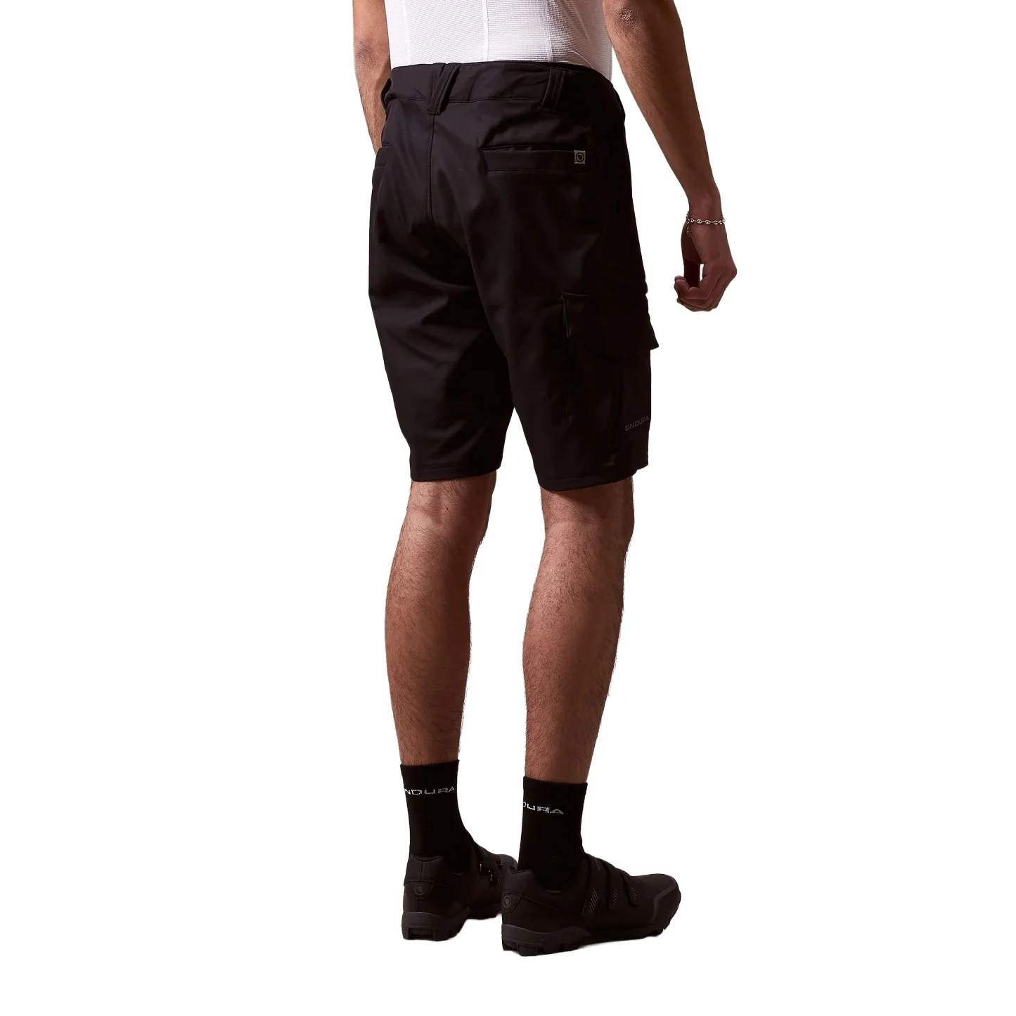 Men's Loop Cargo Shorts with Liners - Black - Image 4