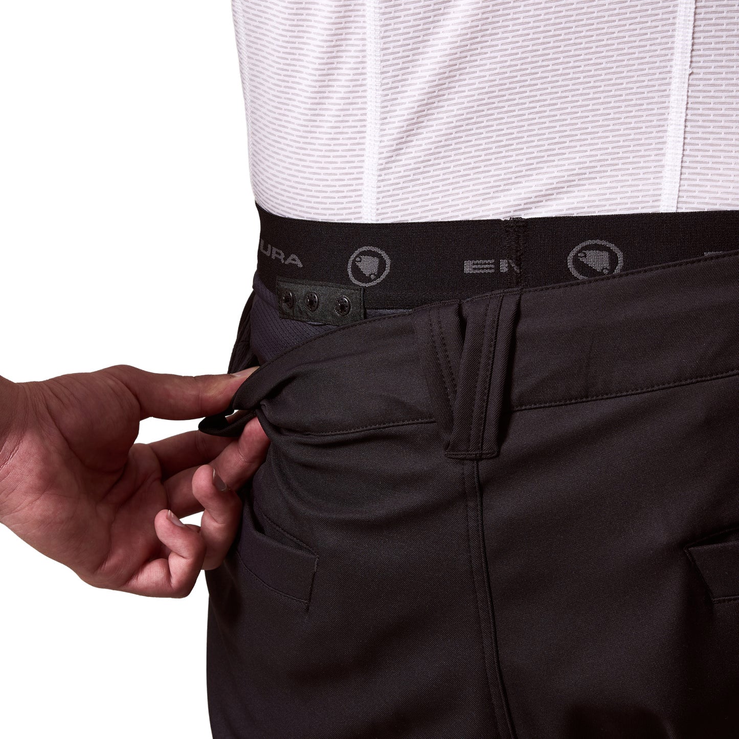 Men's Loop Cargo Shorts with Liners - Black - Image 5