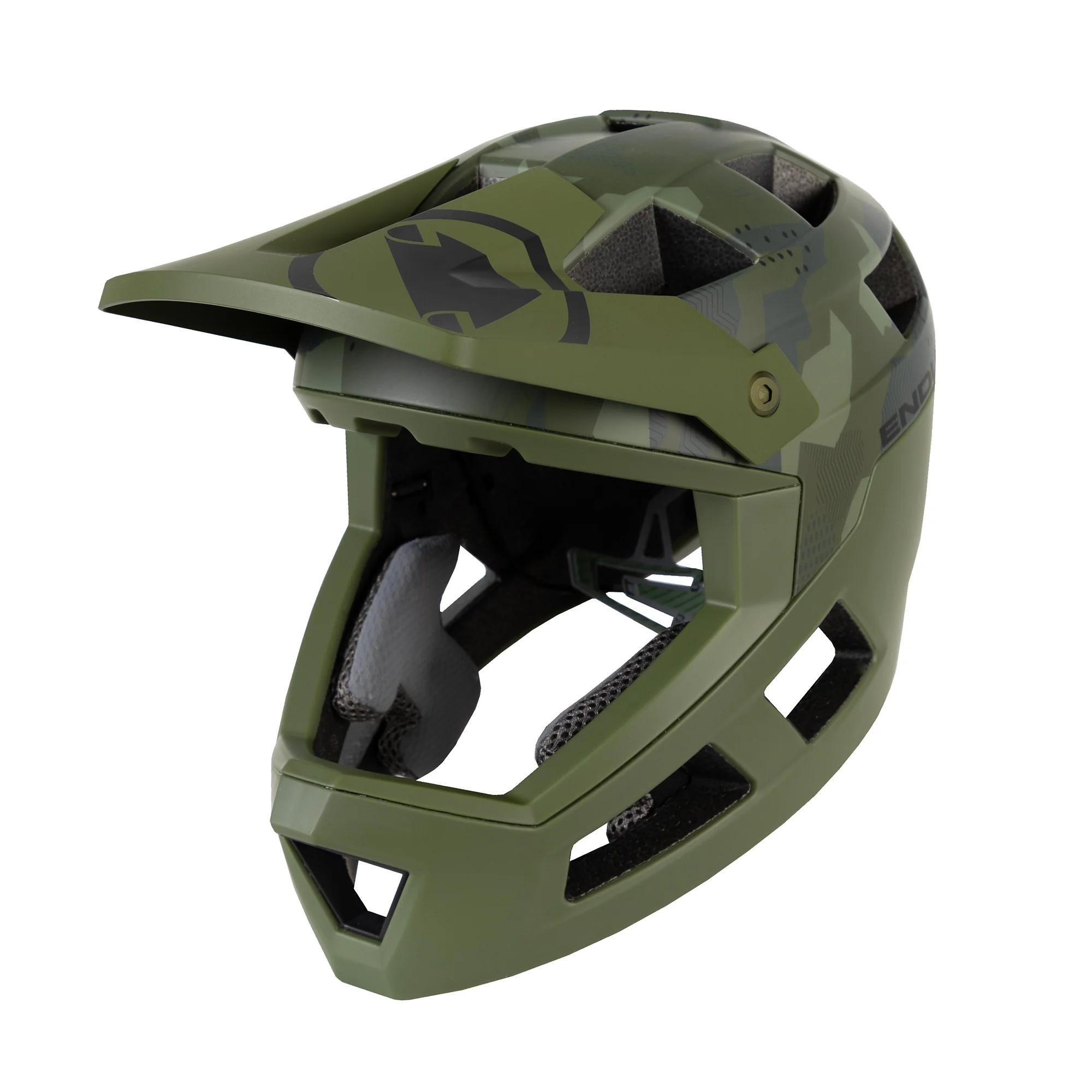 Kids' SingleTrack Full Face MTB Helmet - Green