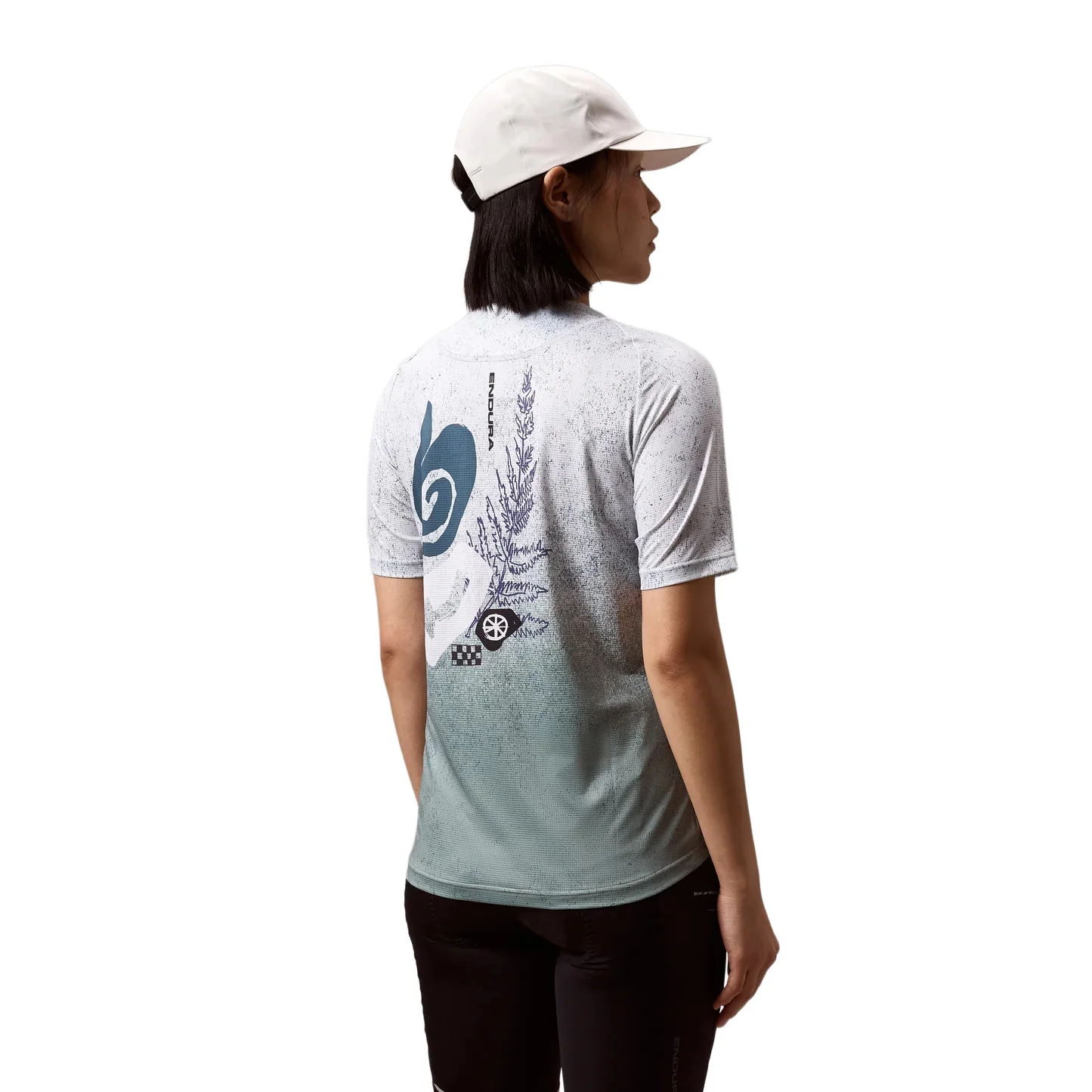 Women's SingleTrack Short-Sleeve Print T-Shirt - Blue - Image 4