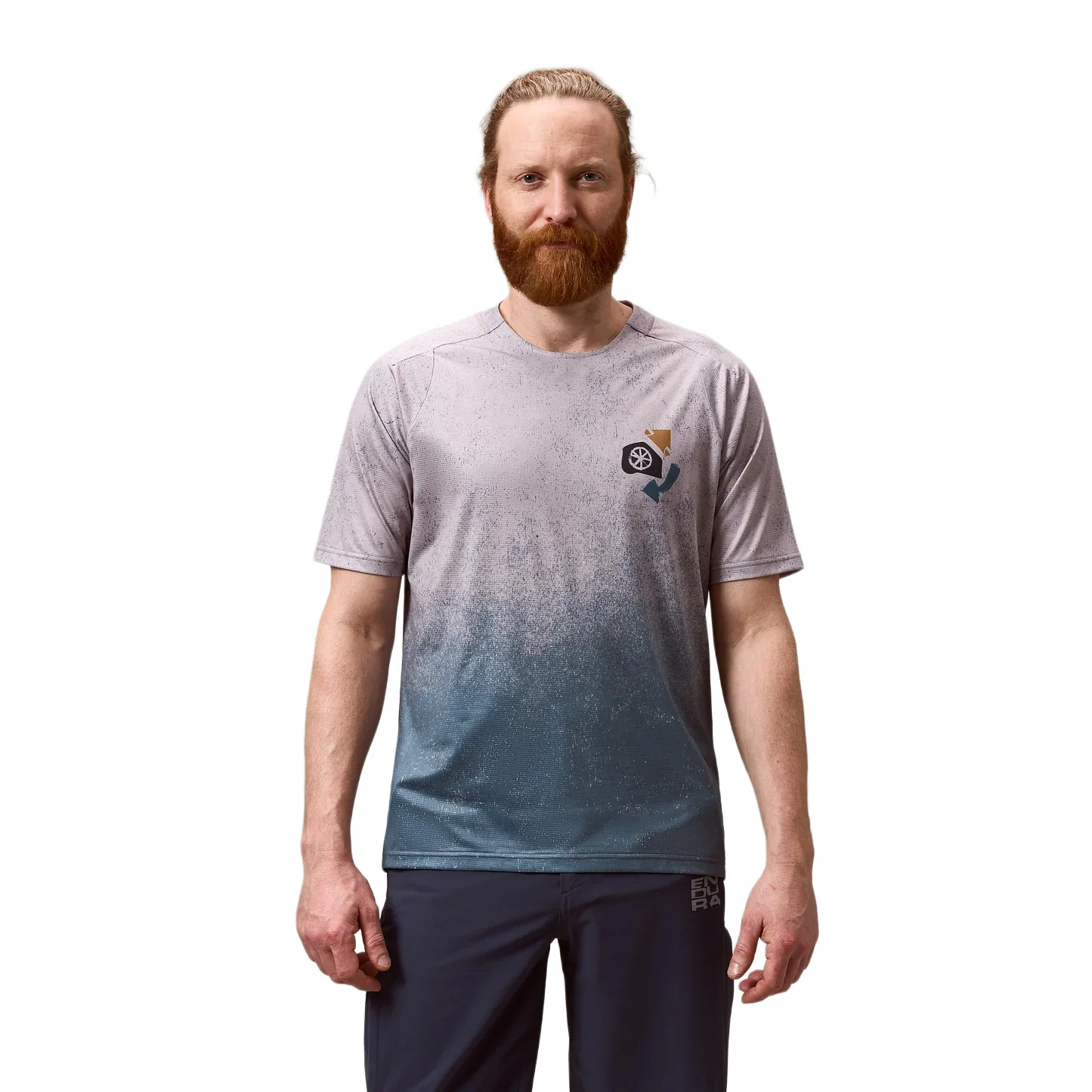 Men's SingleTrack Short-Sleeve Print T-Shirt - Blue - Image 3