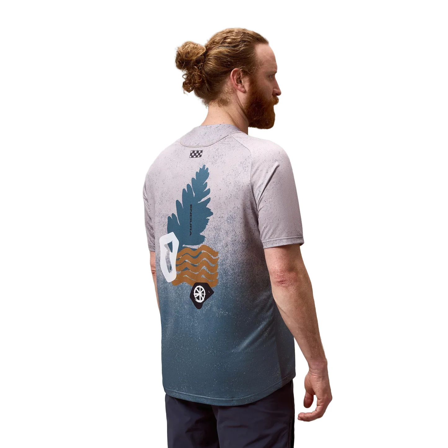 Men's SingleTrack Short-Sleeve Print T-Shirt - Blue - Image 4