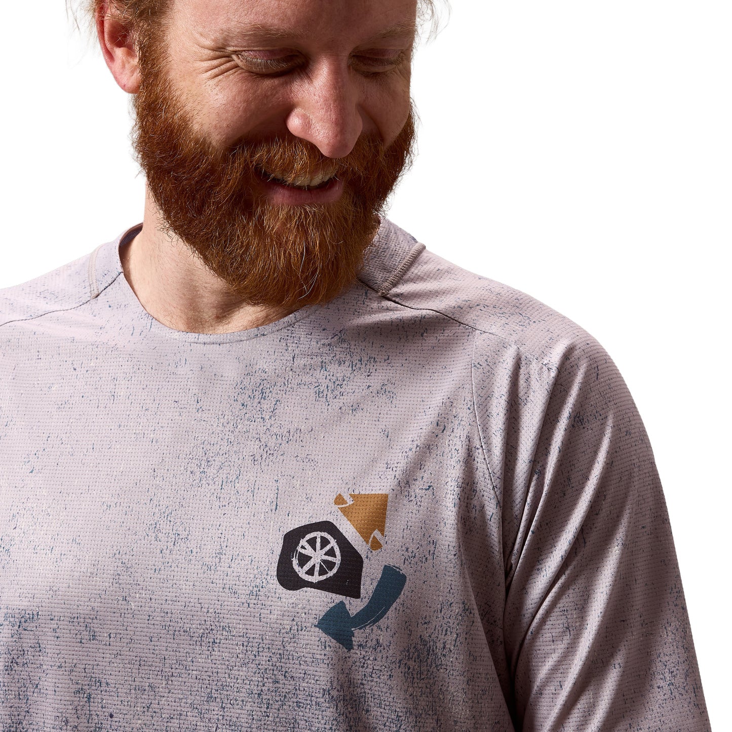 Men's SingleTrack Short-Sleeve Print T-Shirt - Blue - Image 5