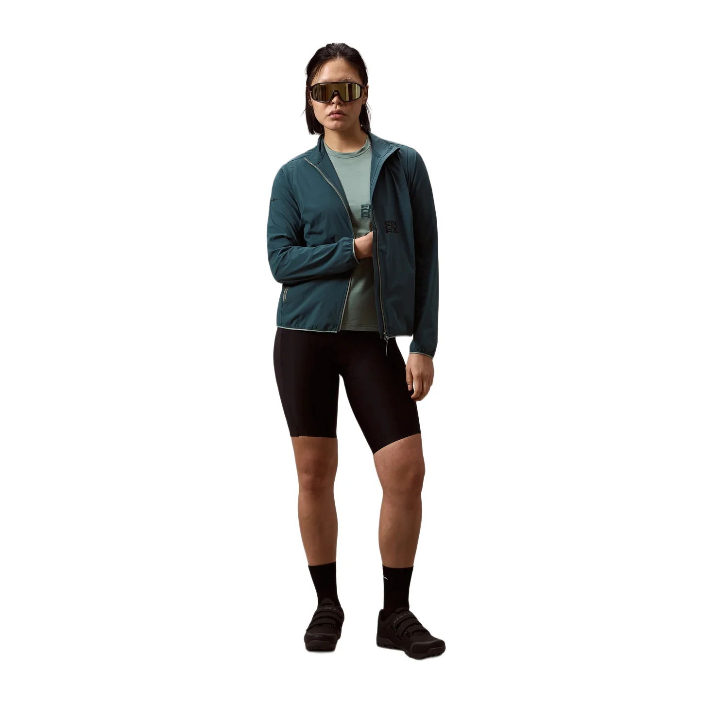 Women's AllTrack Ride Packable Jacket - Teal - Image 8