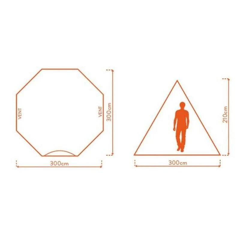 Teepee 4-Person Tent - Green - Image 3