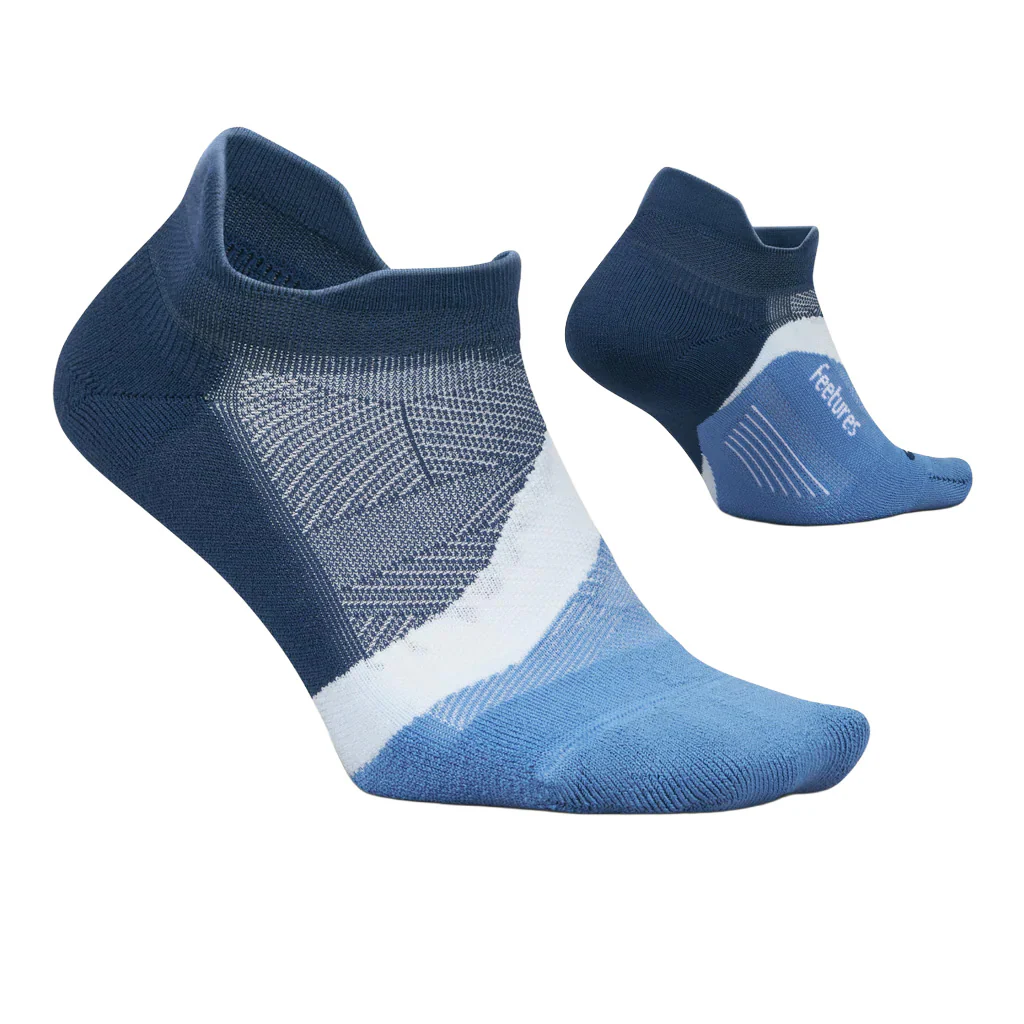 Unisex Elite Light Cushion No Show Tab Socks - Blue - Image 2