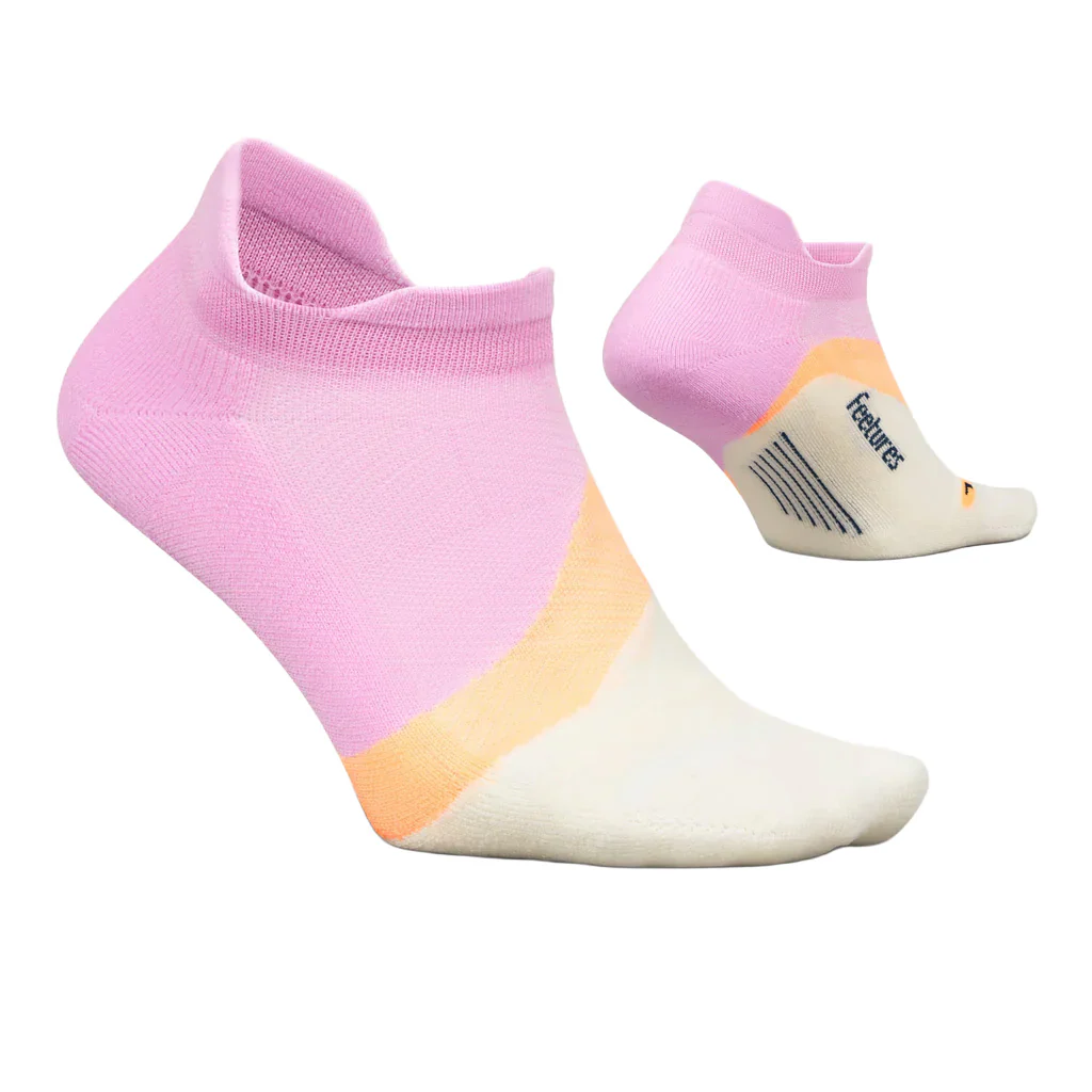 Unisex Elite Light Cushion No Show Tab Socks - Pink - Image 2