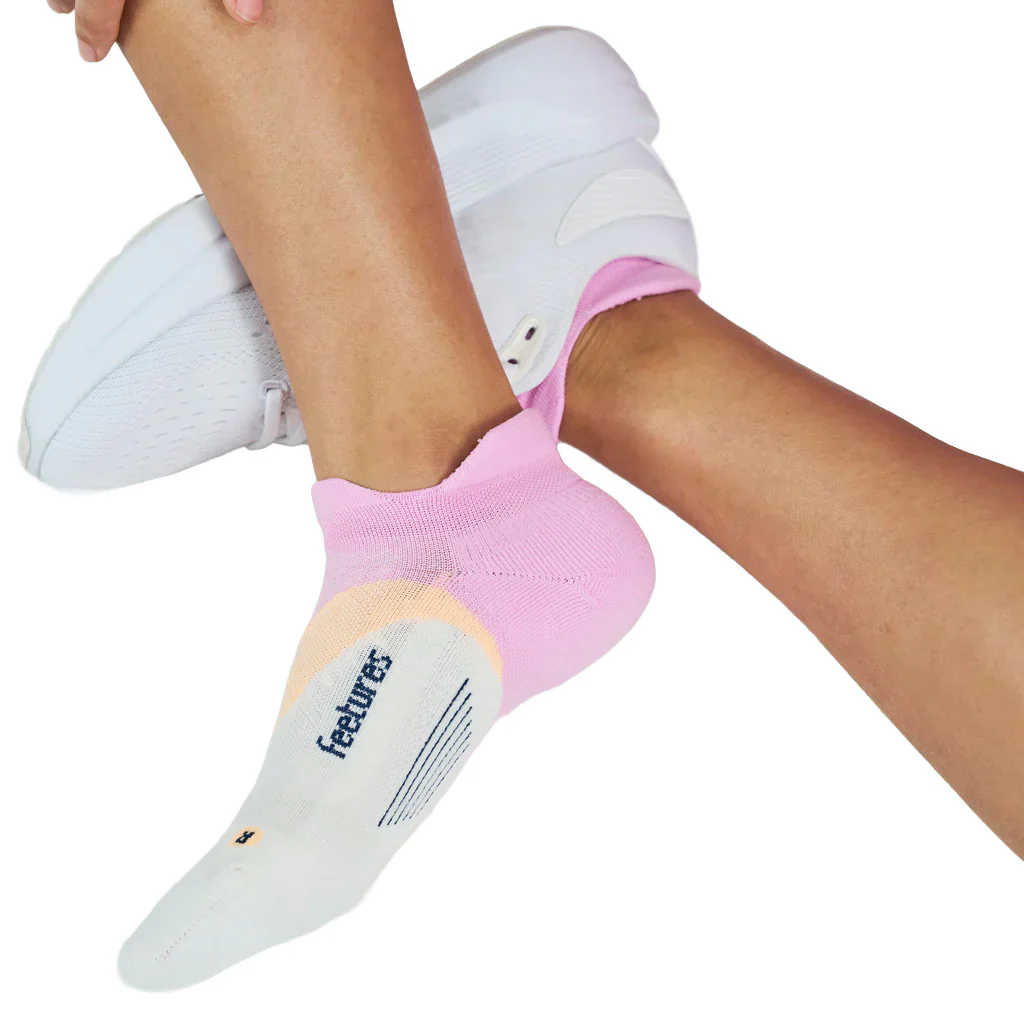 Unisex Elite Light Cushion No Show Tab Socks - Pink - Image 4