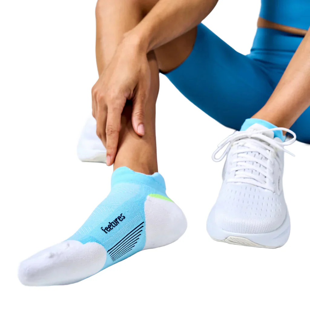 Unisex Elite Maximum Cushion No Show Tab Socks - Blue - Image 3