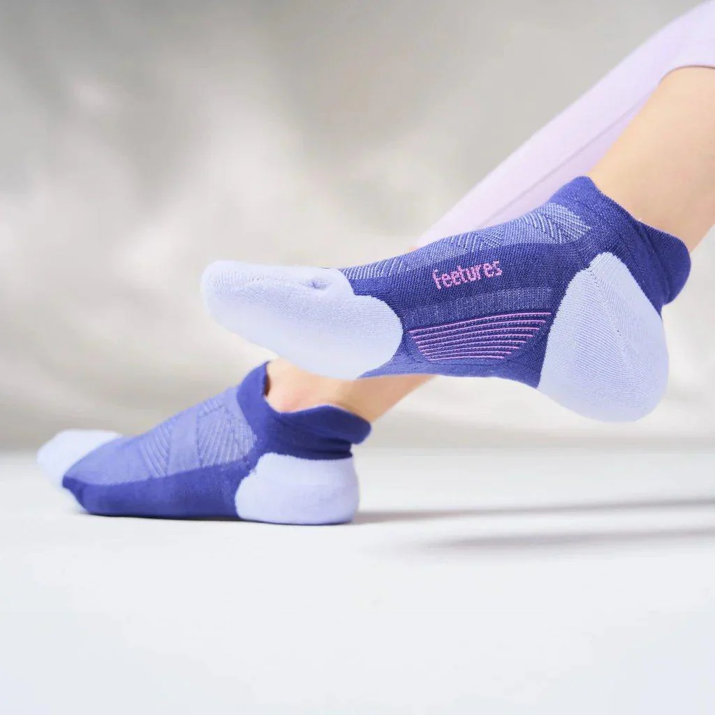 Unisex Elite Maximum Cushion No Show Tab Socks - Purple - Image 3