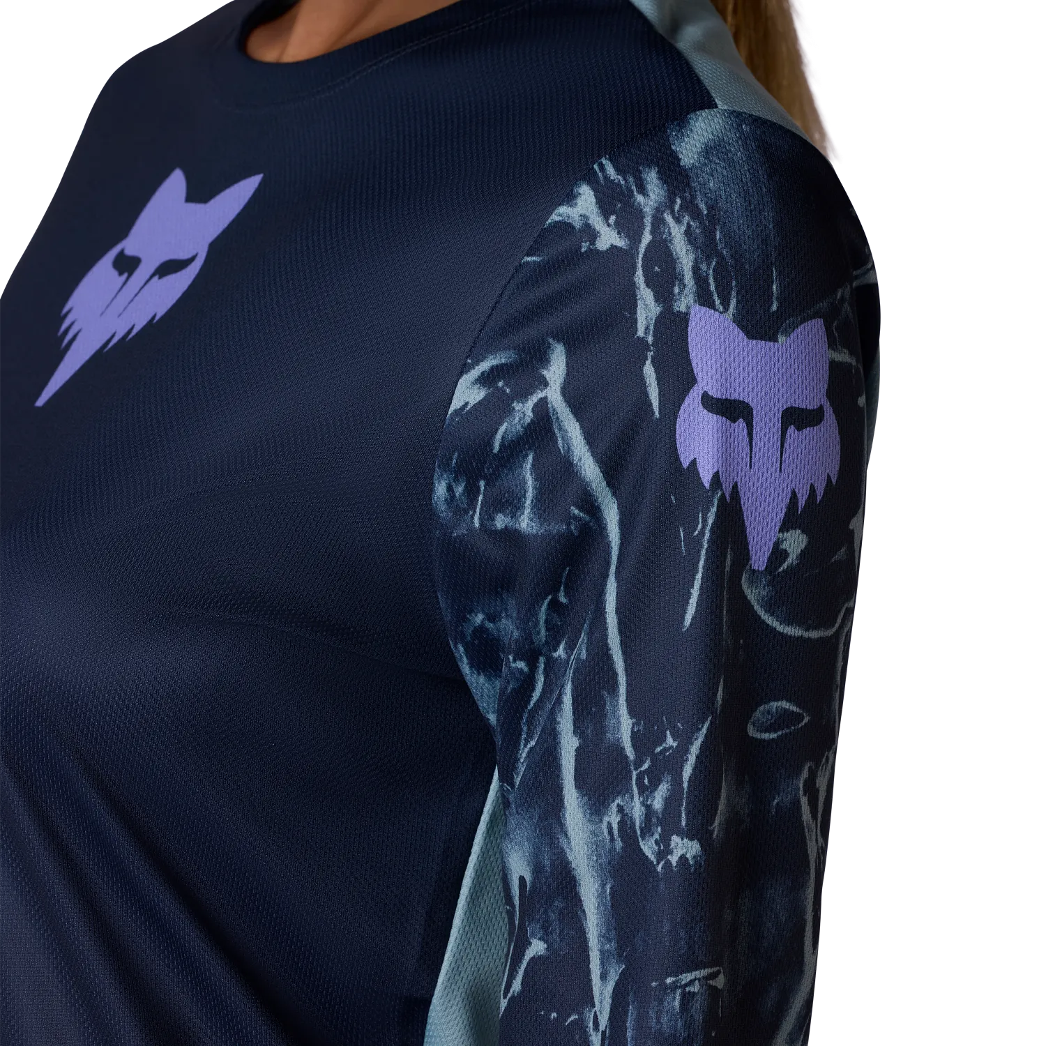 Women's Ranger Long-Sleeve Print Jersey - Blue - Image 6