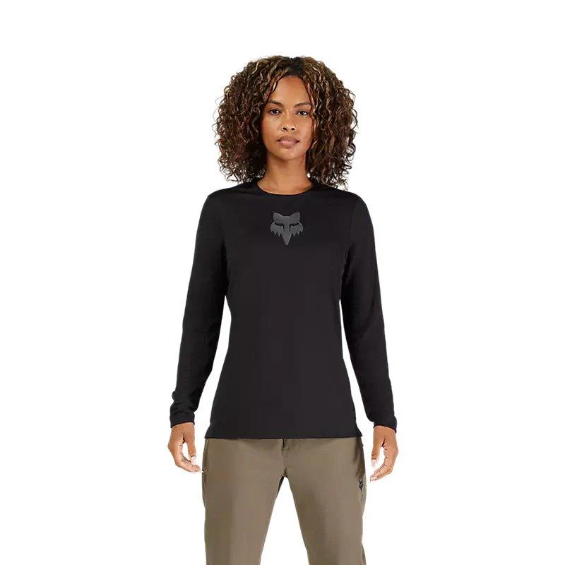 Women's Ranger Fox Head Long-Sleeve Jersey - Black - Image 3