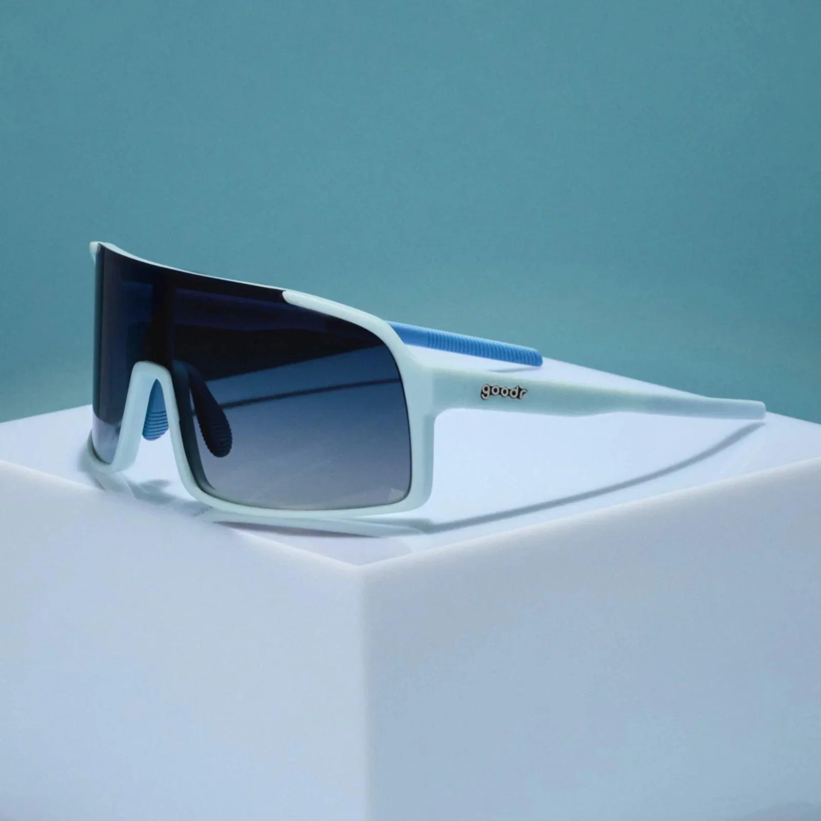 Unisex Kidnapped by a Cyborg Sunglasses - Blue - Image 2