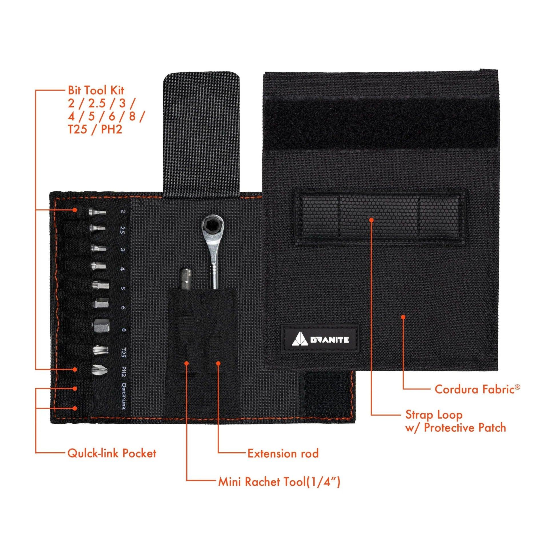 ROCKnROLL Bike Repair Tool Set - Black - Image 3