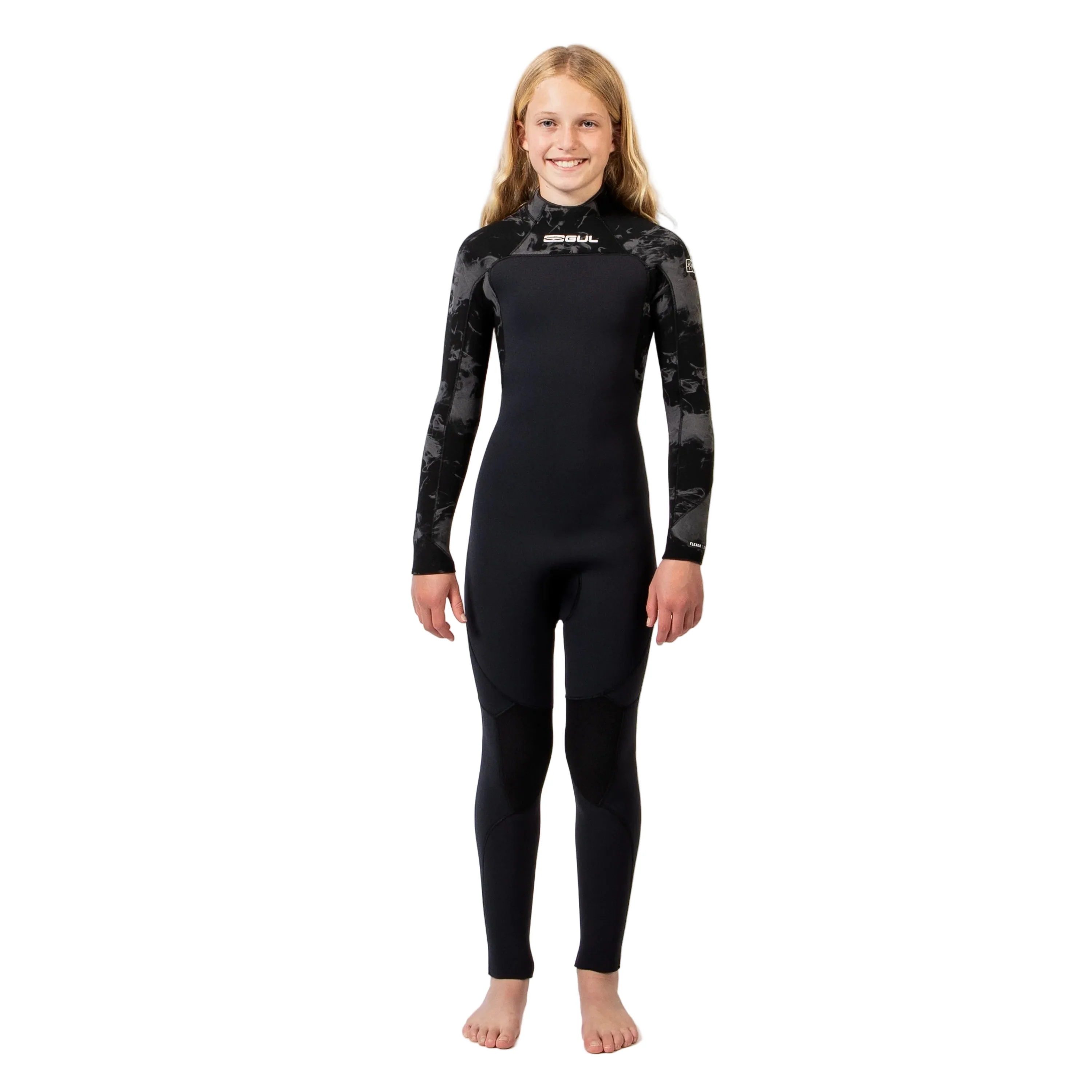 Kids' Flexor 5/4/3 Yulex Steamer Wetsuit - Black - Image 2