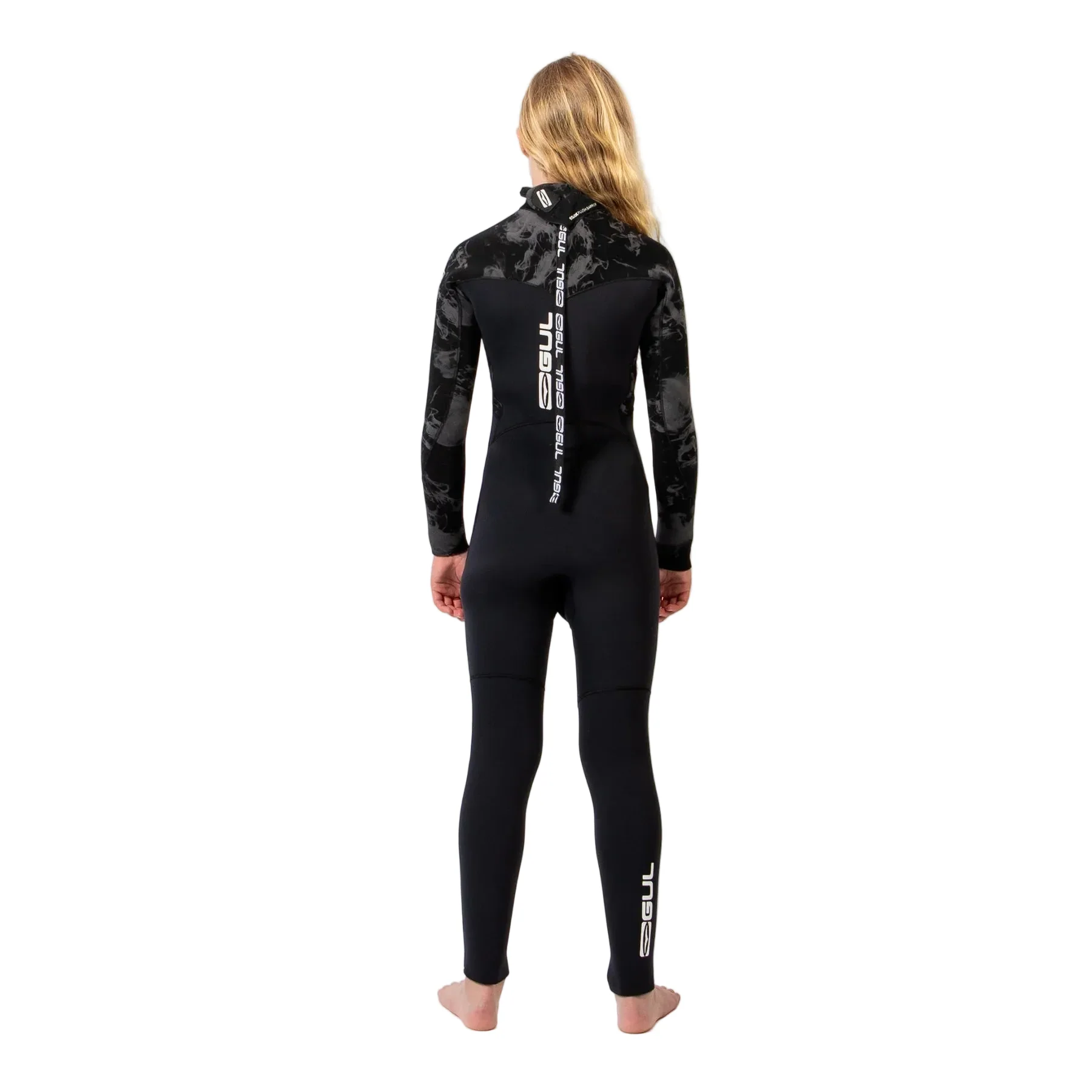 Kids' Flexor 5/4/3 Yulex Steamer Wetsuit - Black - Image 4