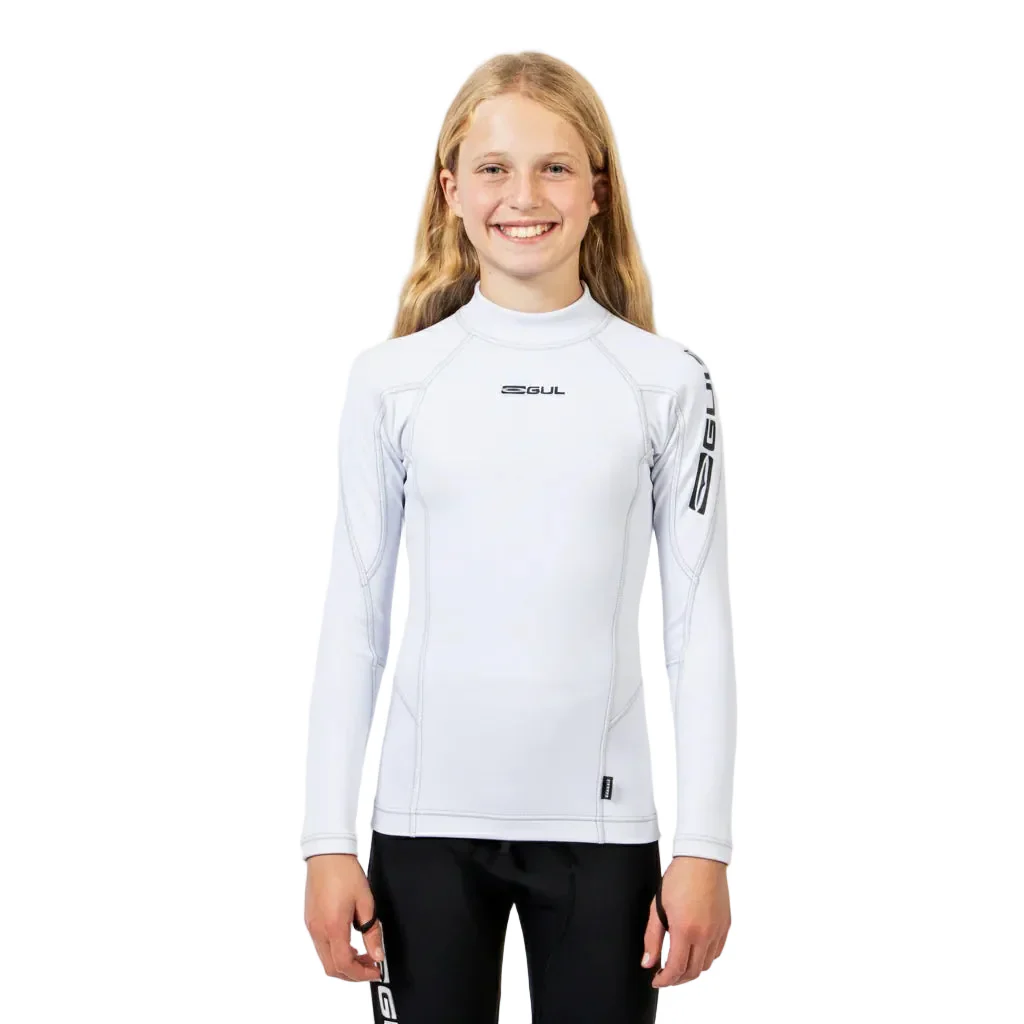 Kids' UV Protection Long Sleeve Rashvest - White - Image 3