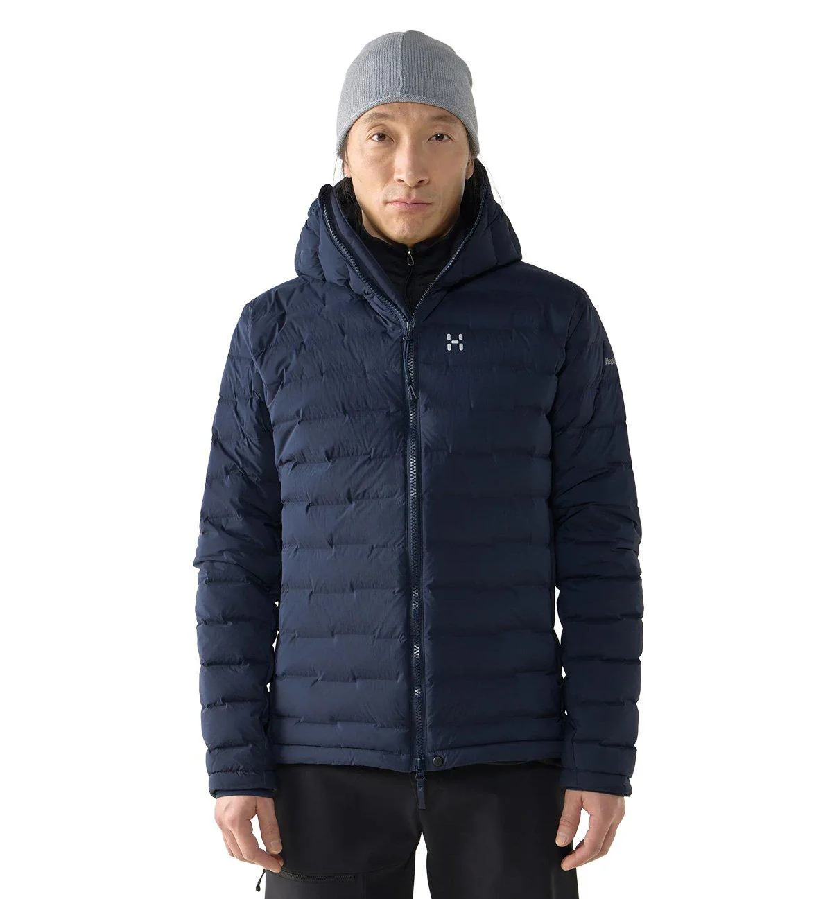 Men's Spitz Down Hooded Jacket - Navy - Image 3