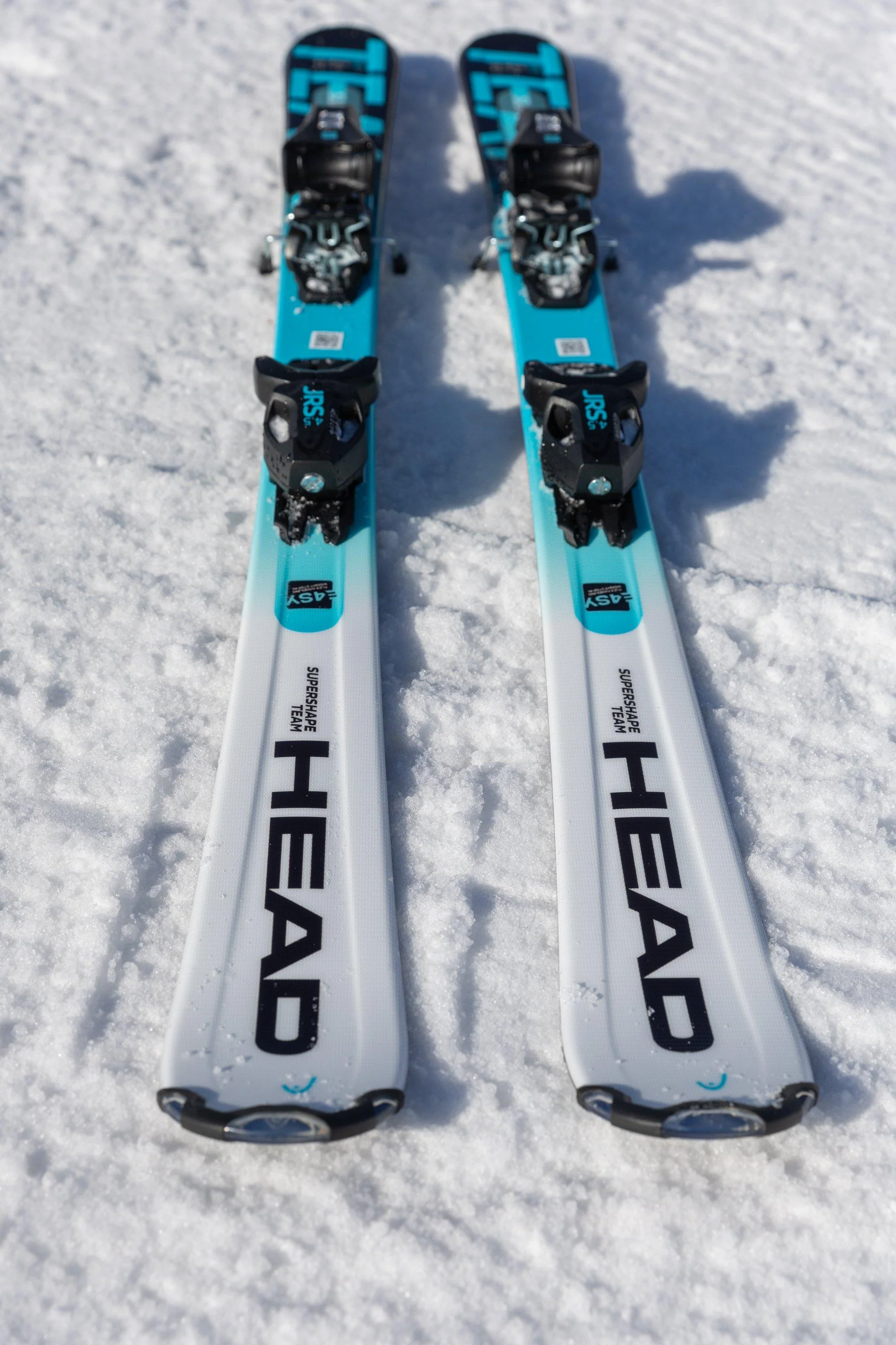 Kids' Supershape Team Easy Skis + SX4.5 GW CA Binders - White / Speed Blue - Image 3