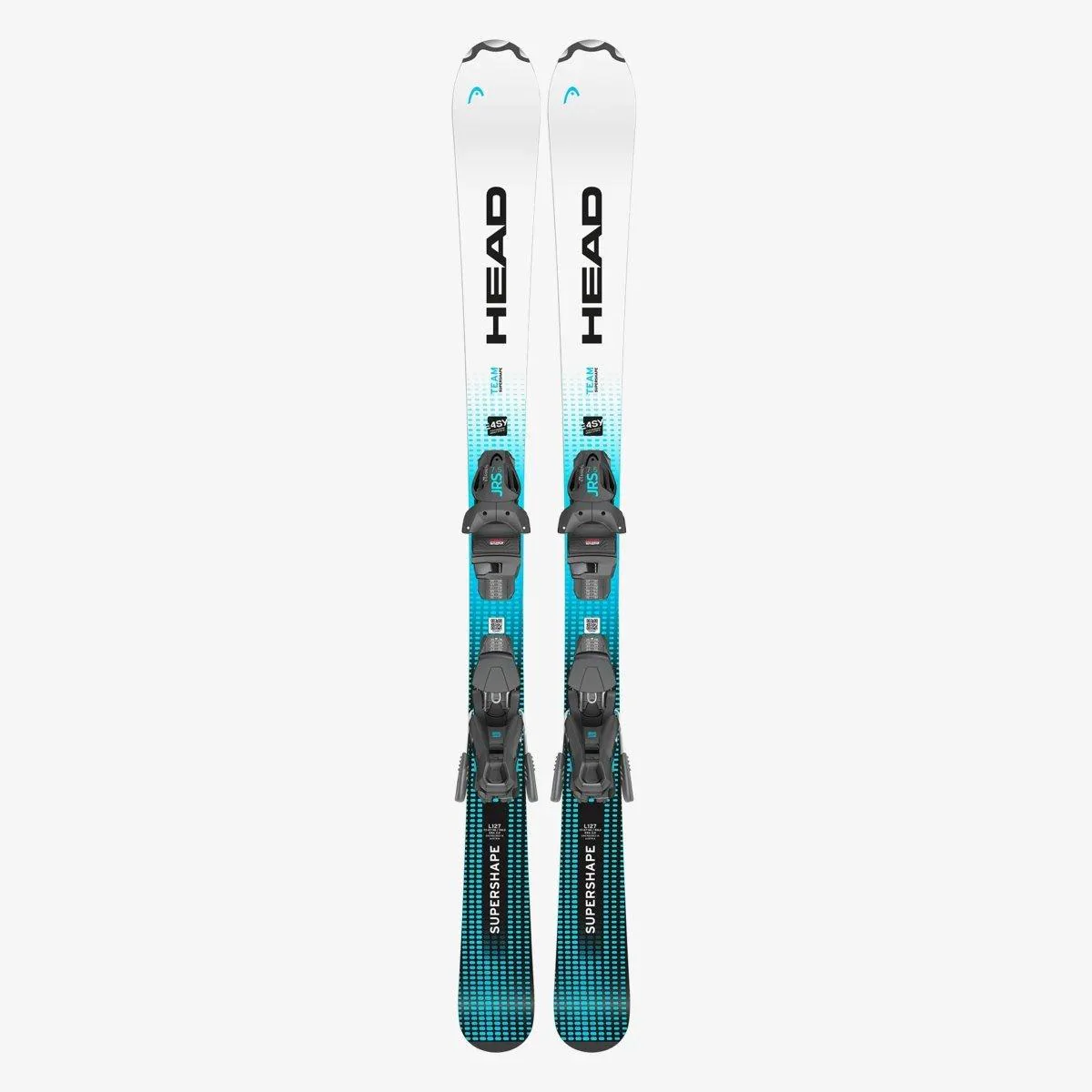 Kids' Supershape Team Easy Skis + JRS 7.5 Binding - White / Blue