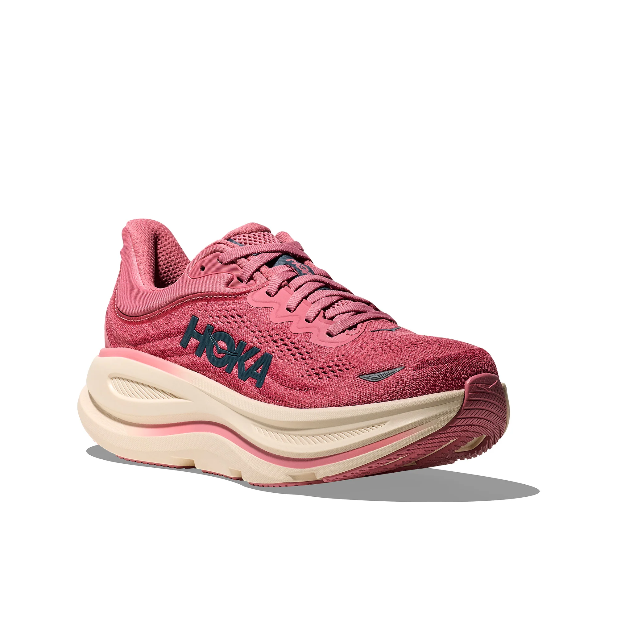 Women's Bondi 9 Road Running Shoes (Wide) - Pink - Image 3