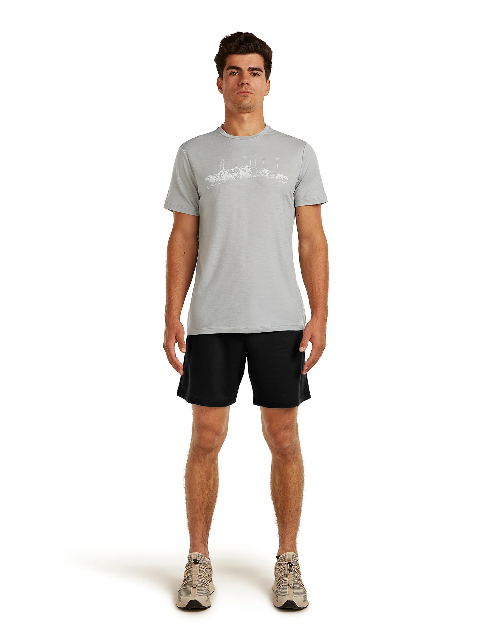 Men's 150 Tech Lite T-Shirt - The Peaks / Grey - Image 6