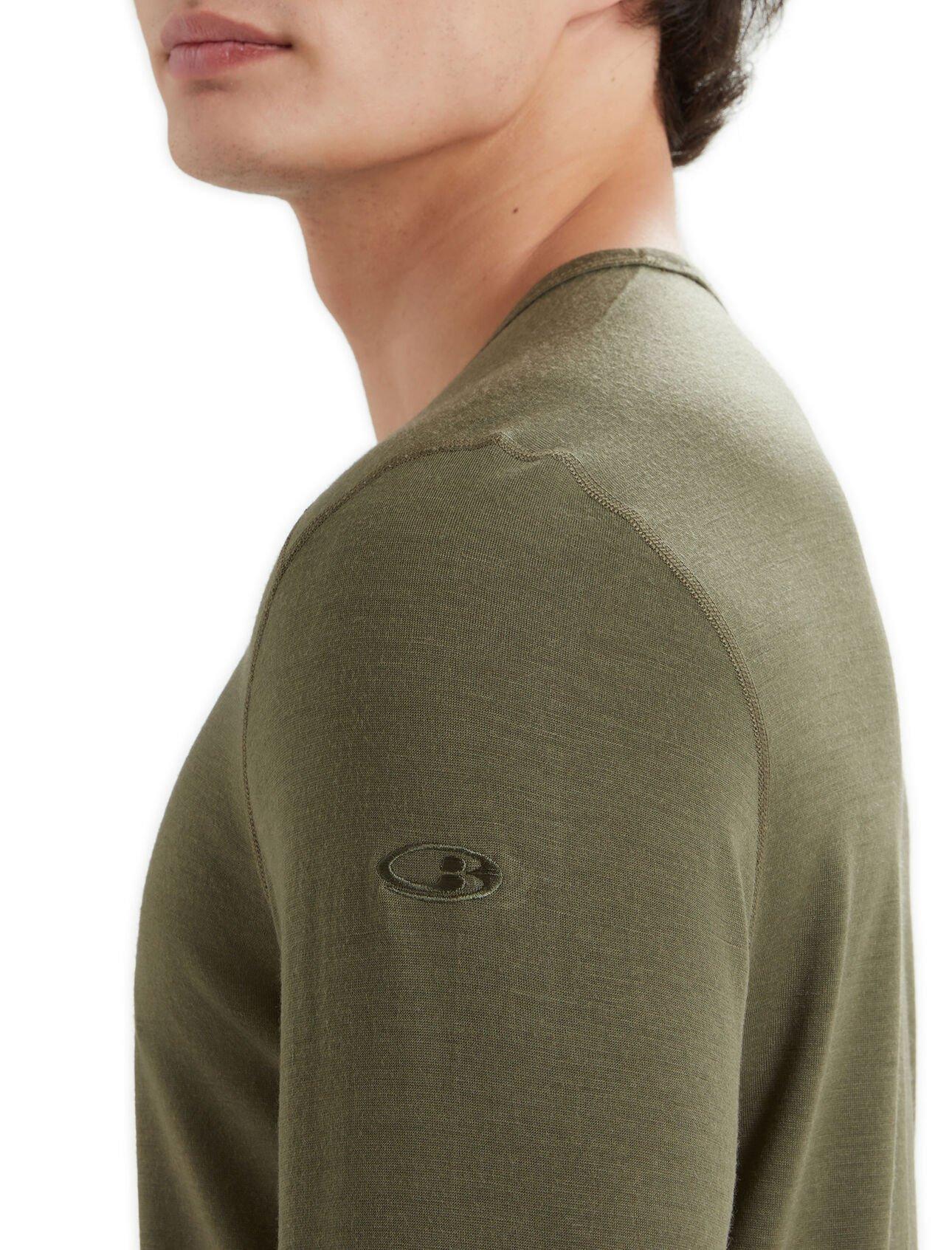 Men's 200 Oasis LS Crewe - Green - Image 4