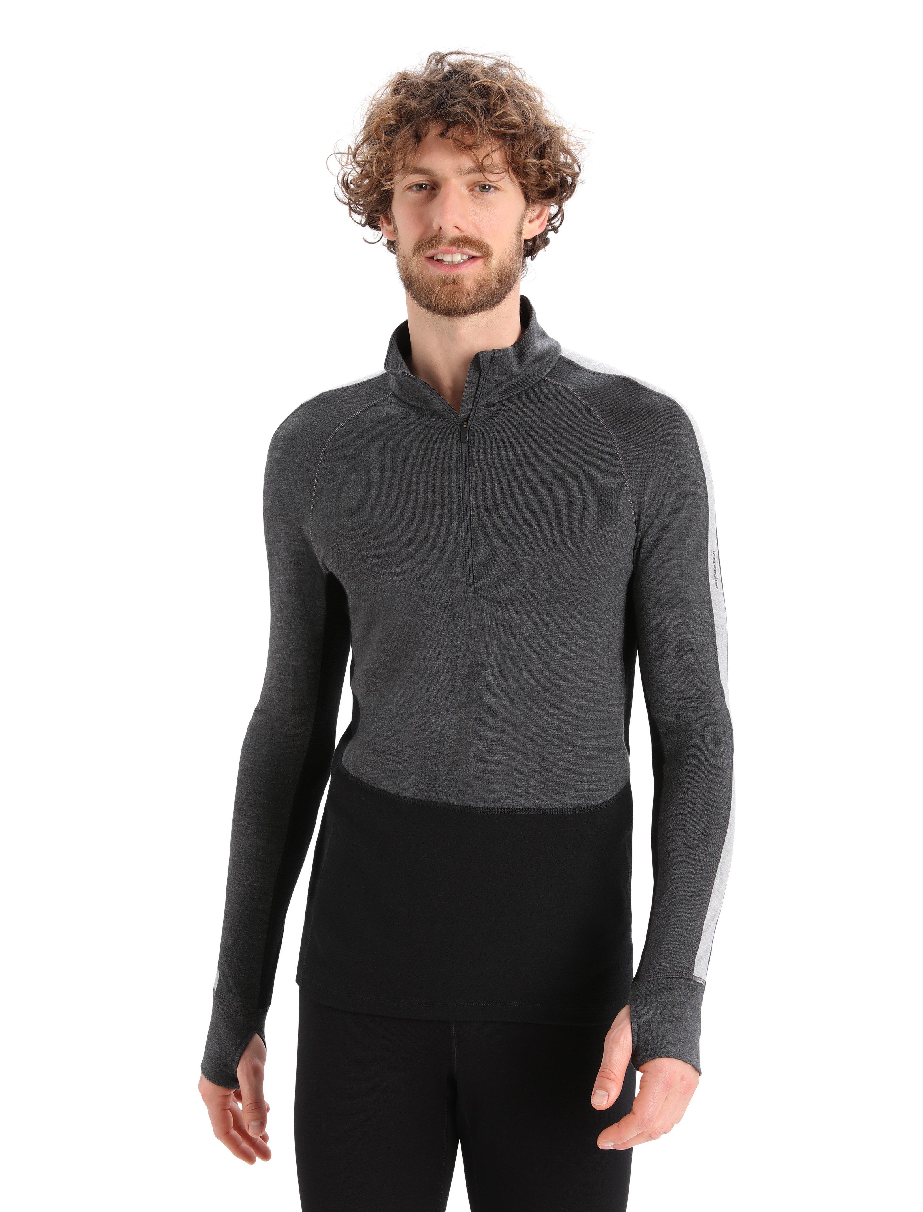 Men's 260 ZoneKnit LS 1/2 Zip Thermal Top - Black - Image 2