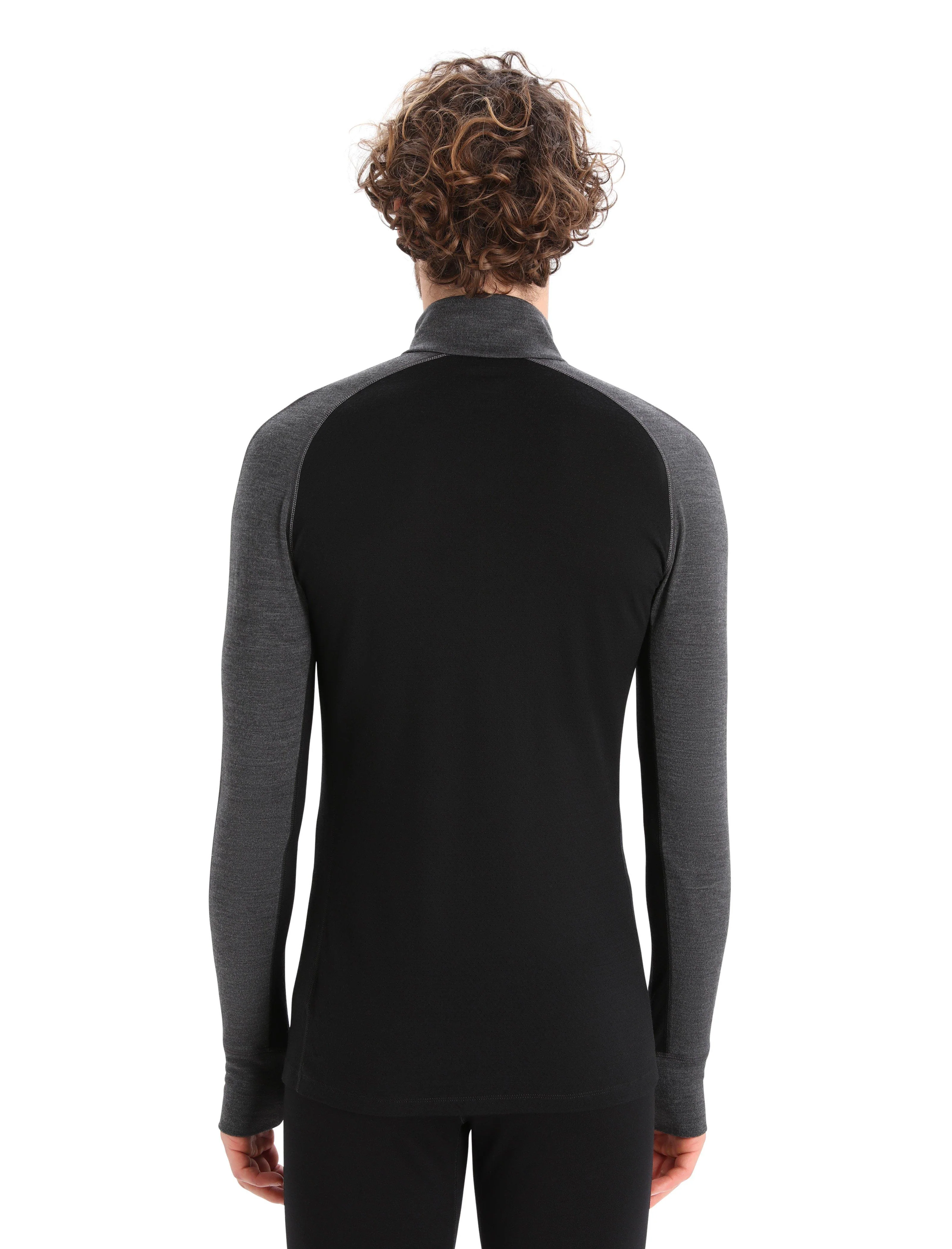 Men's 260 ZoneKnit LS 1/2 Zip Thermal Top - Black - Image 4