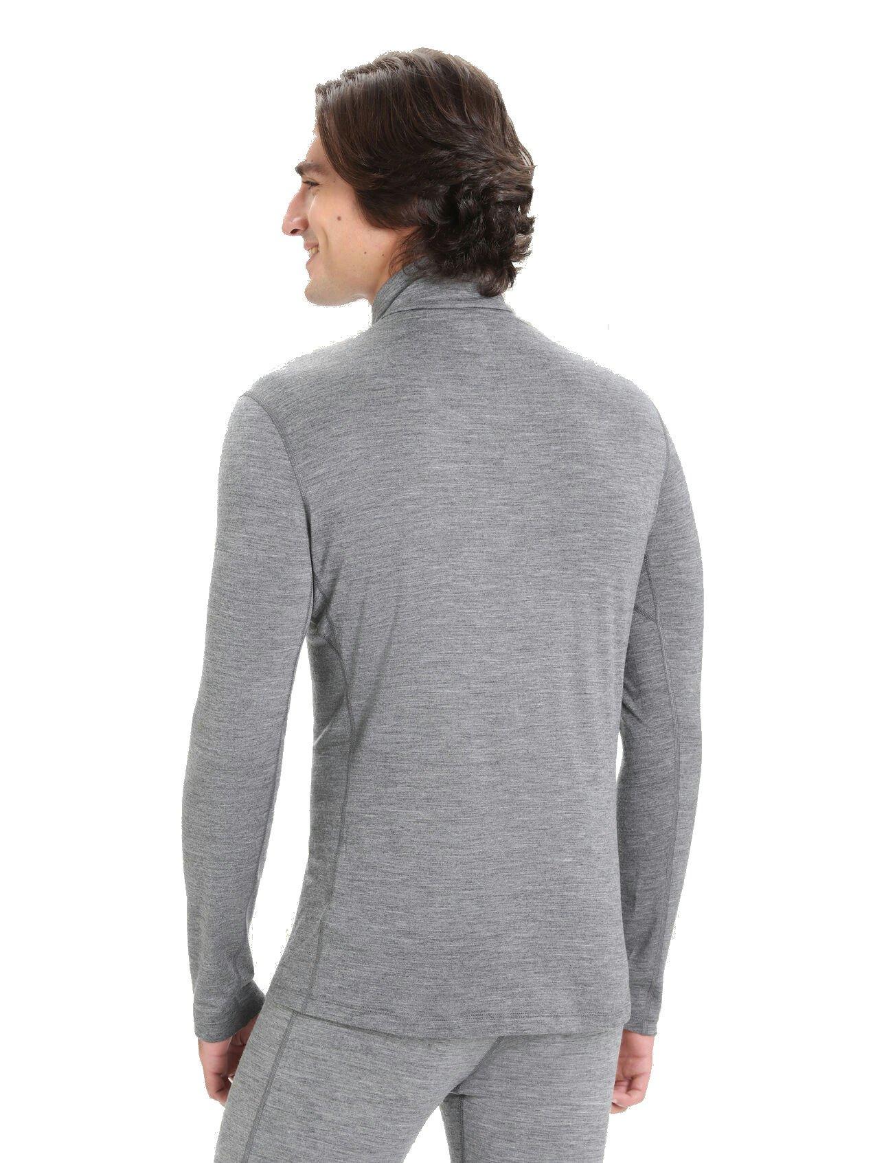 Men's 200 Oasis Long Sleeve Half Zip - Grey - Image 2