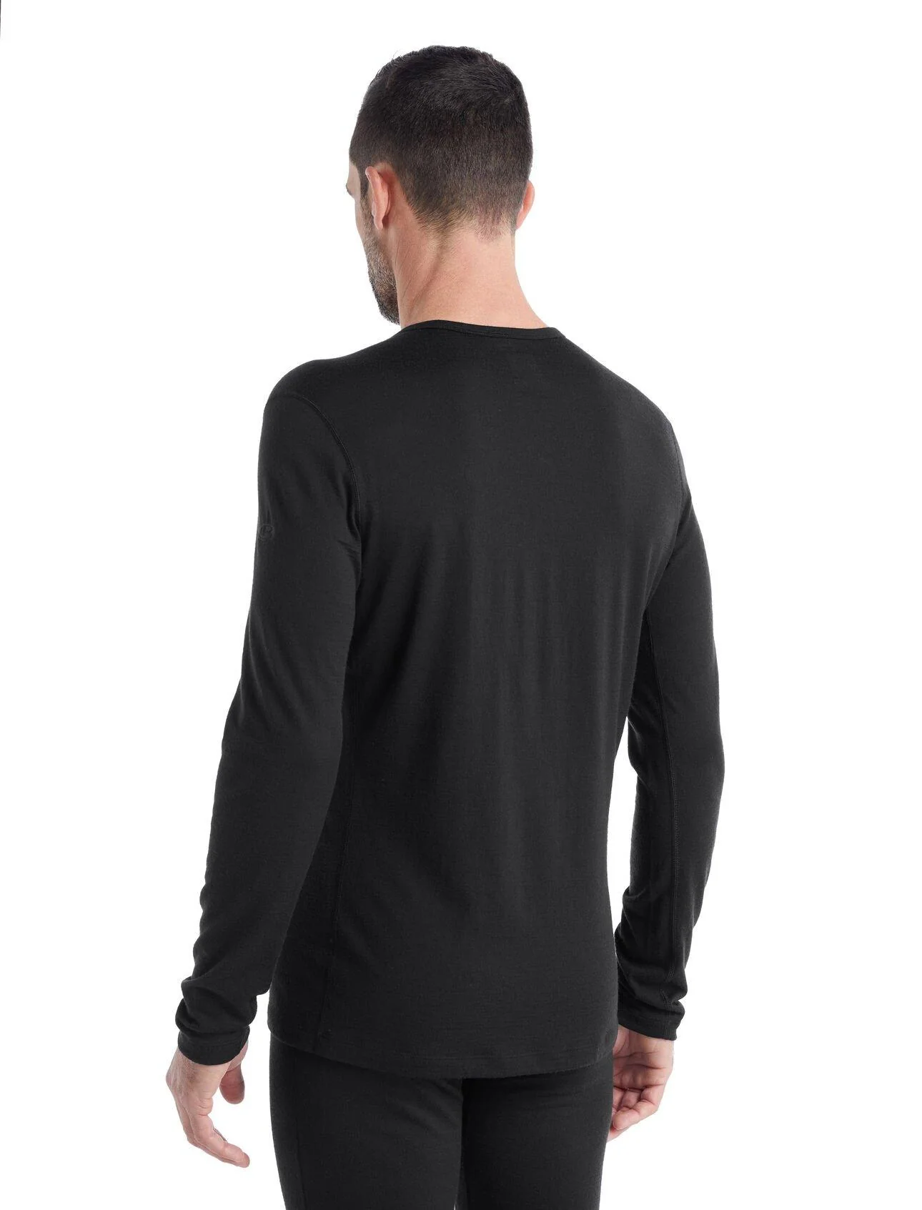 Men's Merino 200 Oasis Long Sleeve Crewe Top - Black - Image 2