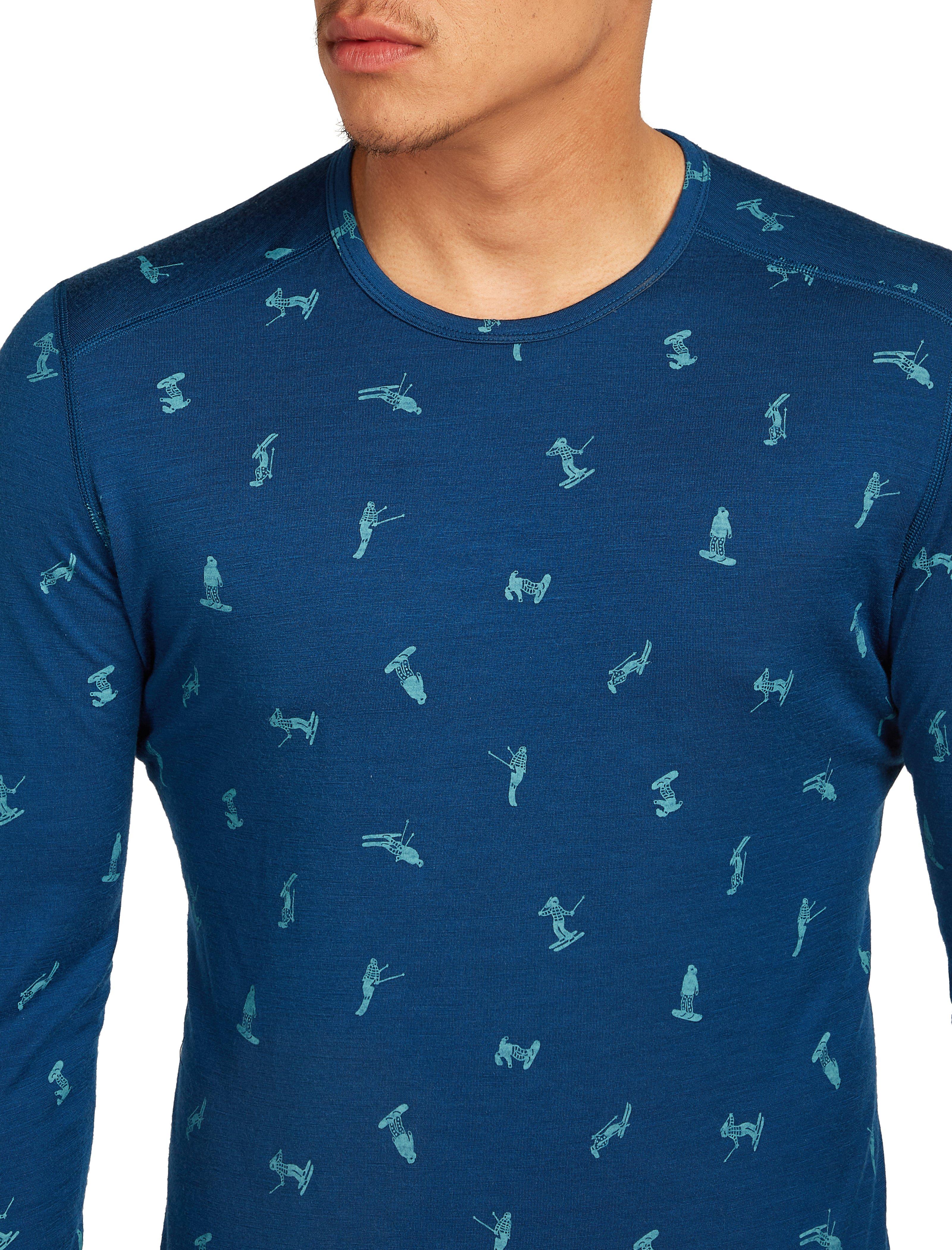 Men's 200 Oasis Long Sleeve Crewe Snow Day - Blue - Image 2