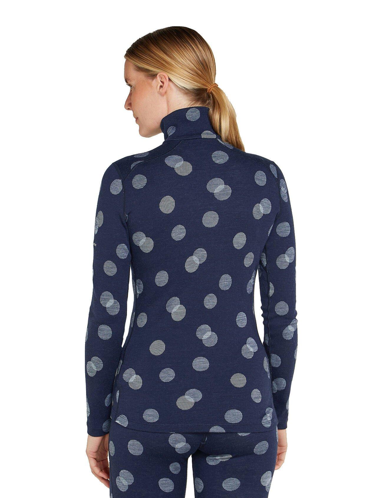 Women's Merino Vertex 260 Long Sleeve Half Zip Thermal Top Falling Flakes - Blue - Image 2