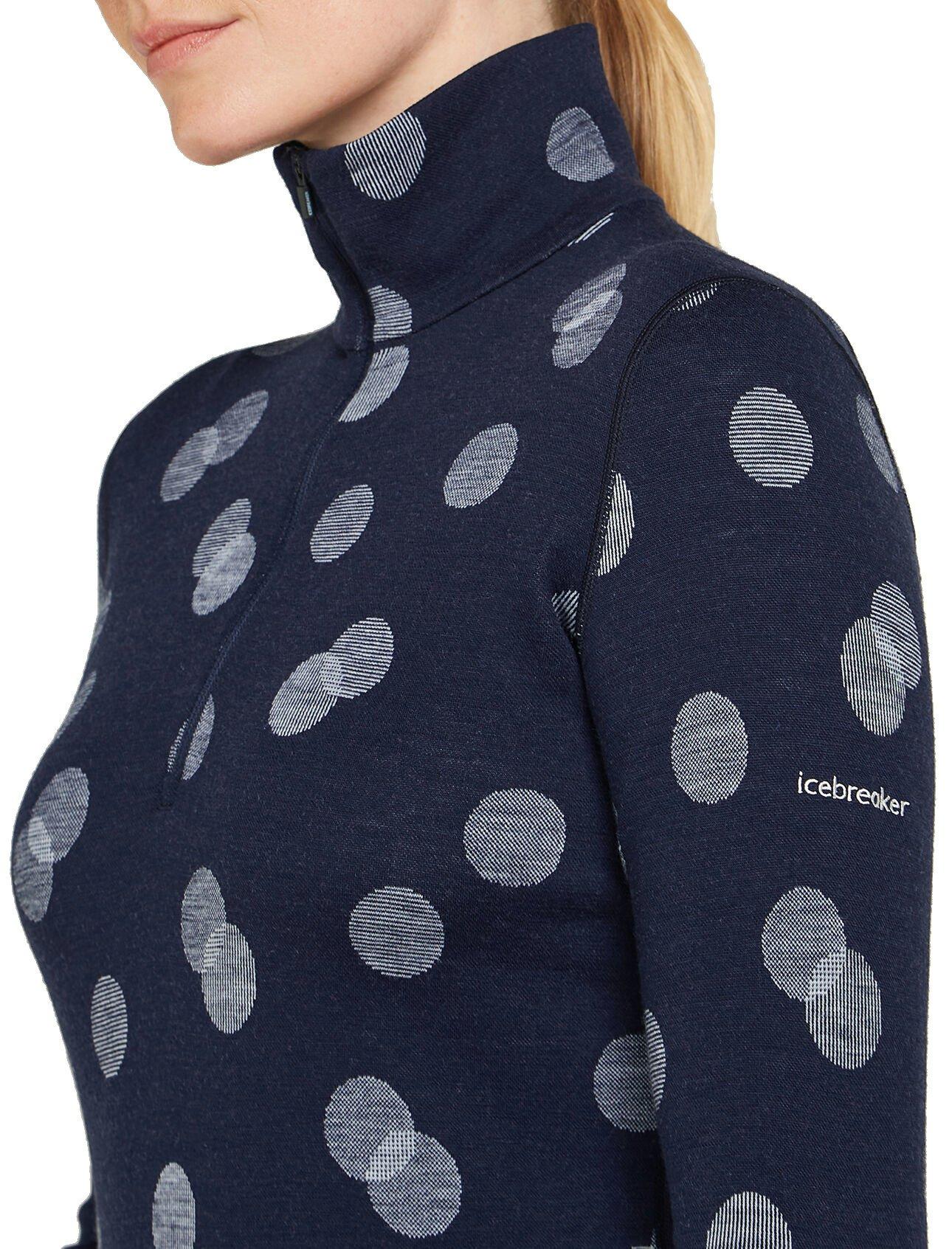 Women's Merino Vertex 260 Long Sleeve Half Zip Thermal Top Falling Flakes - Blue - Image 3