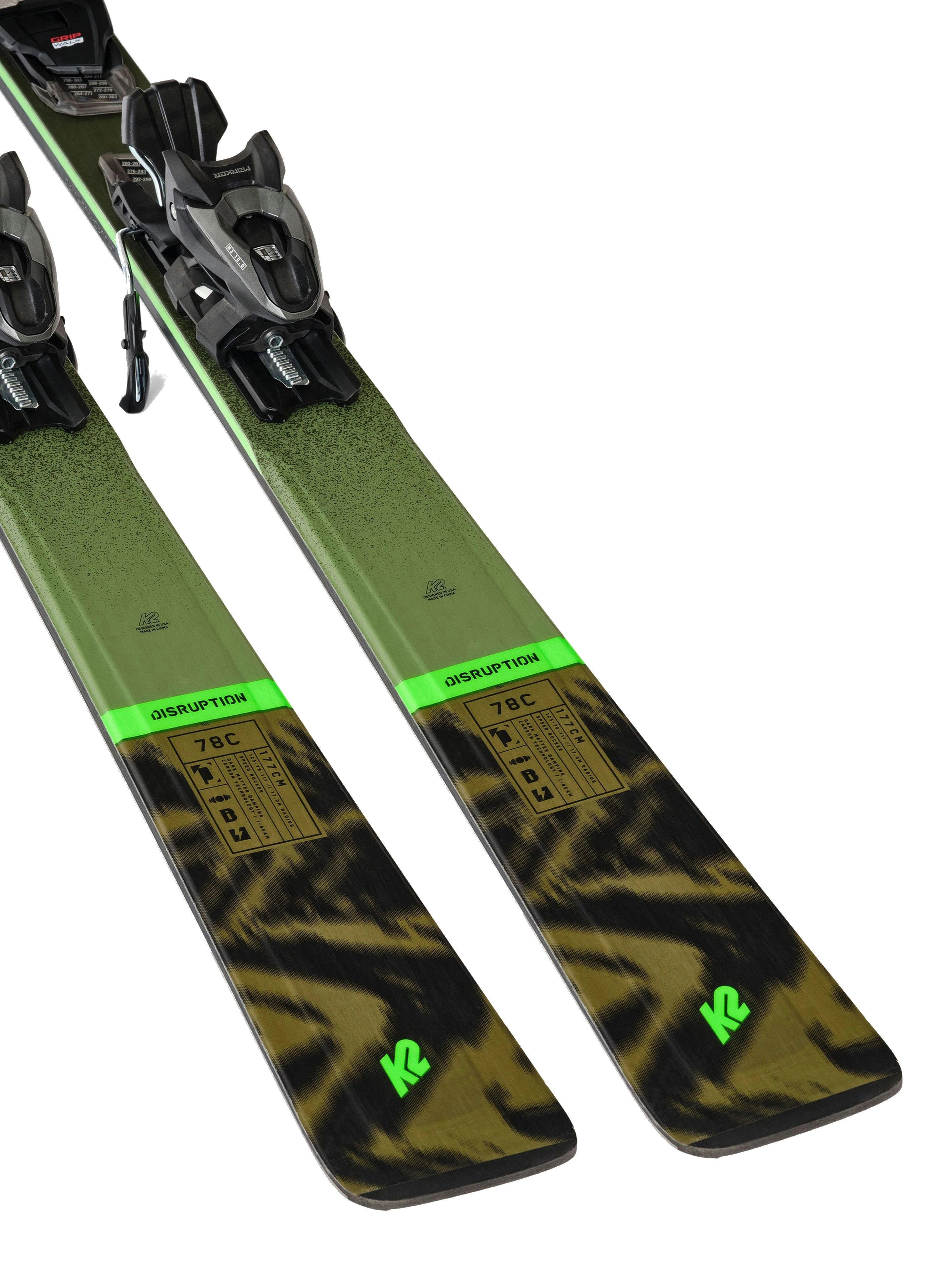 Men's Disruption 78C Skis + M3 11 Bindings - Green - Image 5