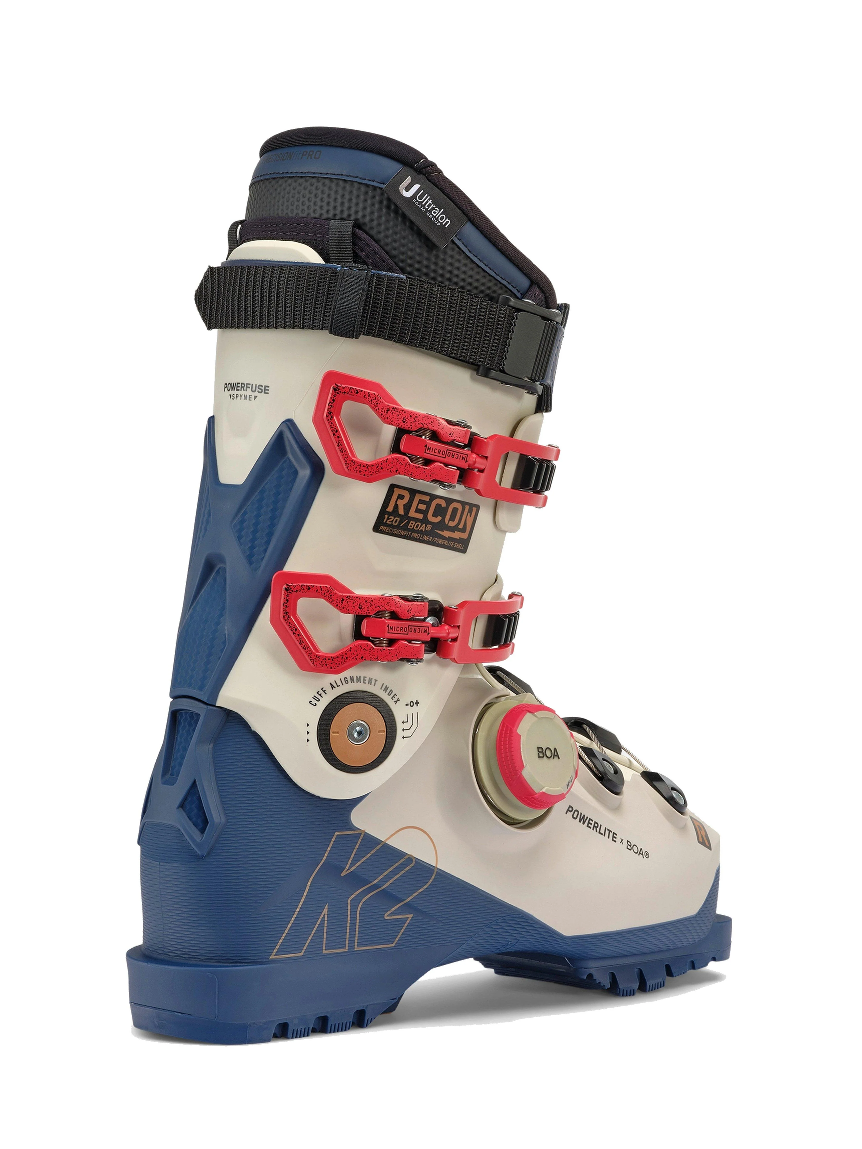 Men's Recon 120 BOA Ski Boots - White / Blue - Image 2
