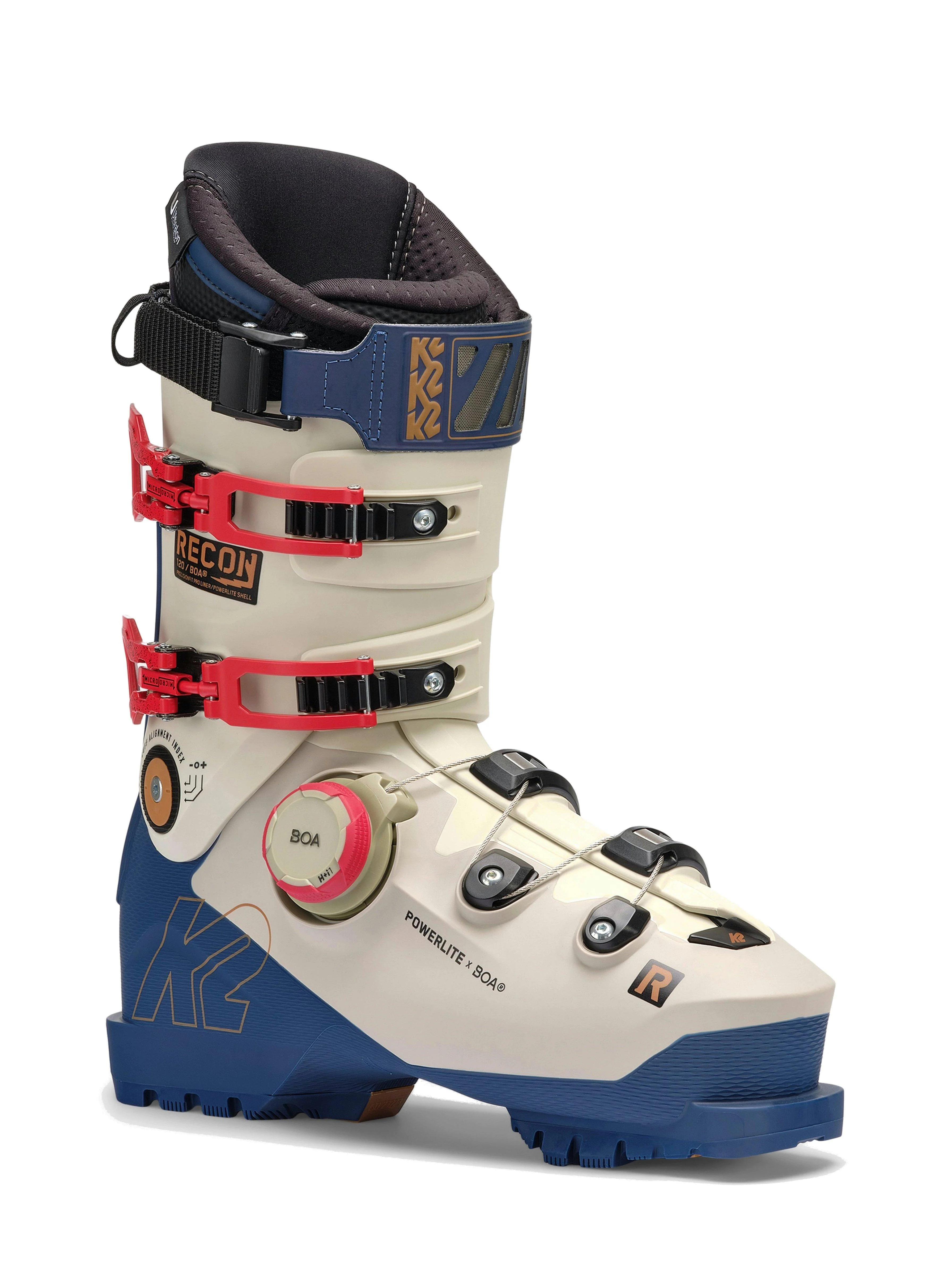 Men's Recon 120 BOA Ski Boots - White / Blue - Image 3