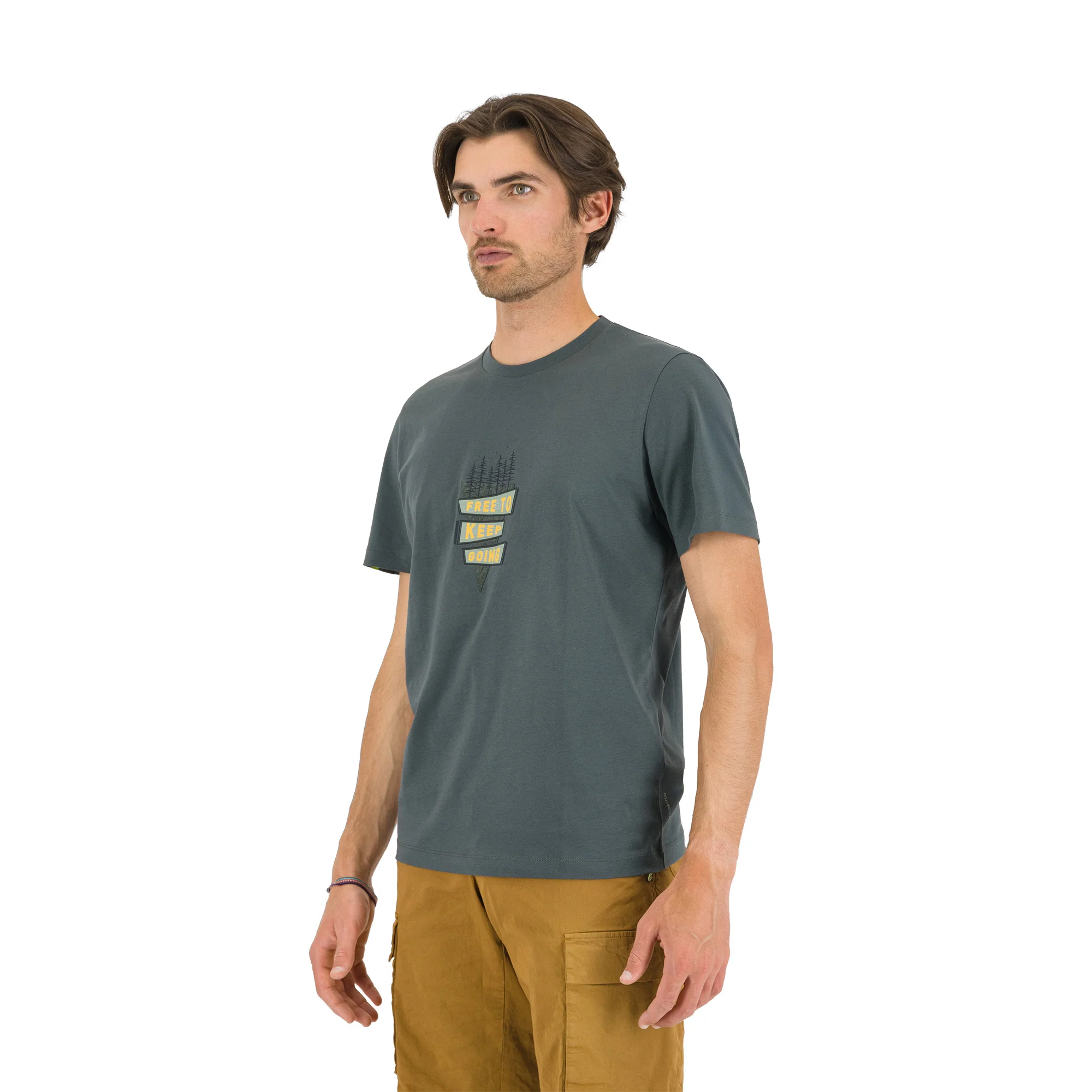 Men's Outdoors Trees T-Shirt - Grey - Image 3