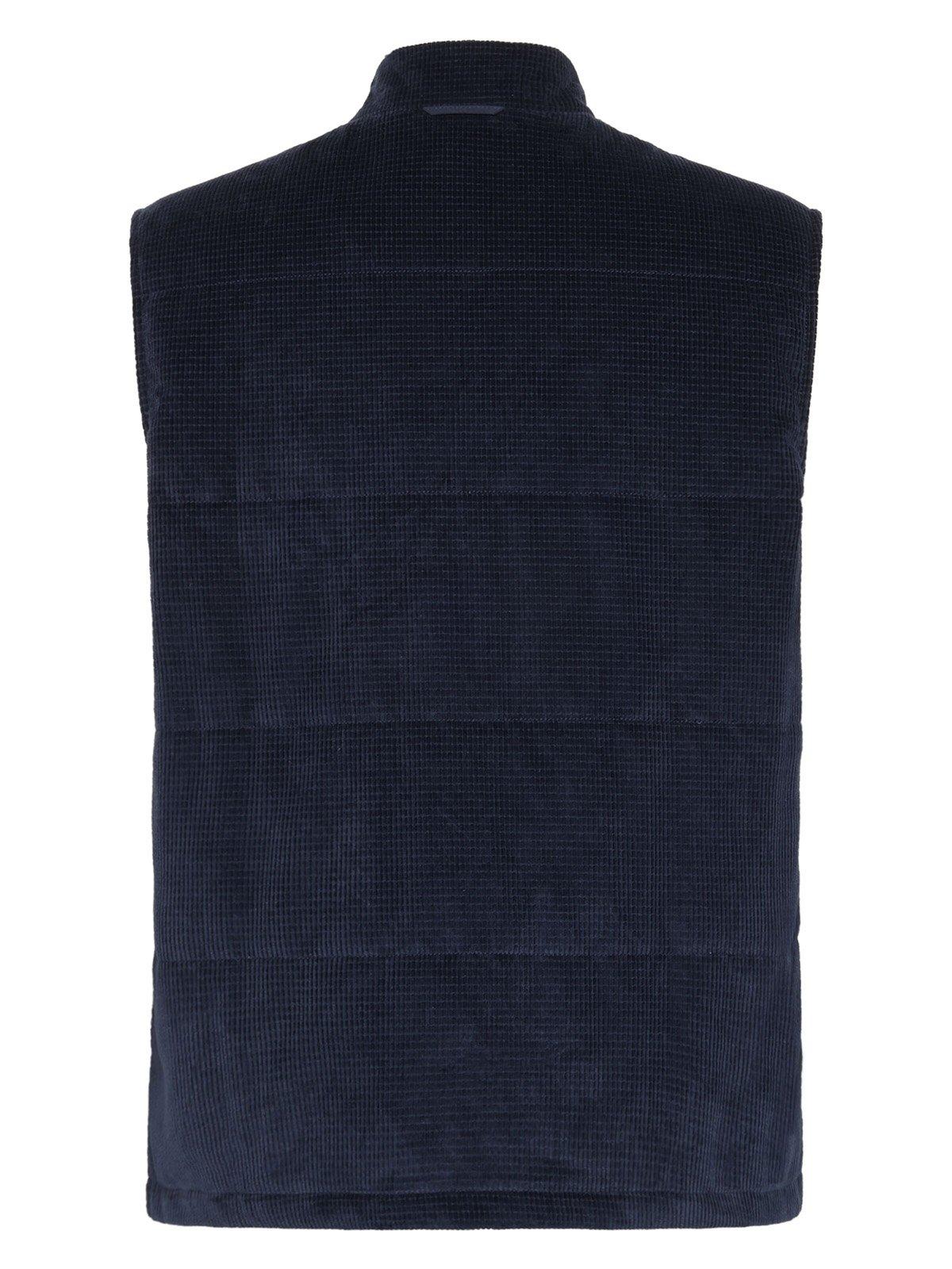 Men's 8 Wales Diamond Corduroy Vest - Navy - Image 2