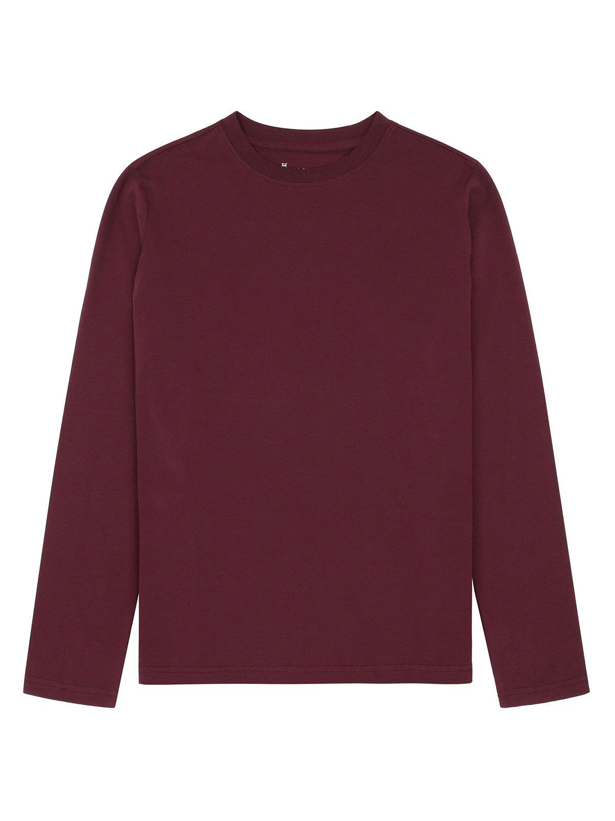 Women's Basic Cotton Long-Sleeve T-Shirt - Purple