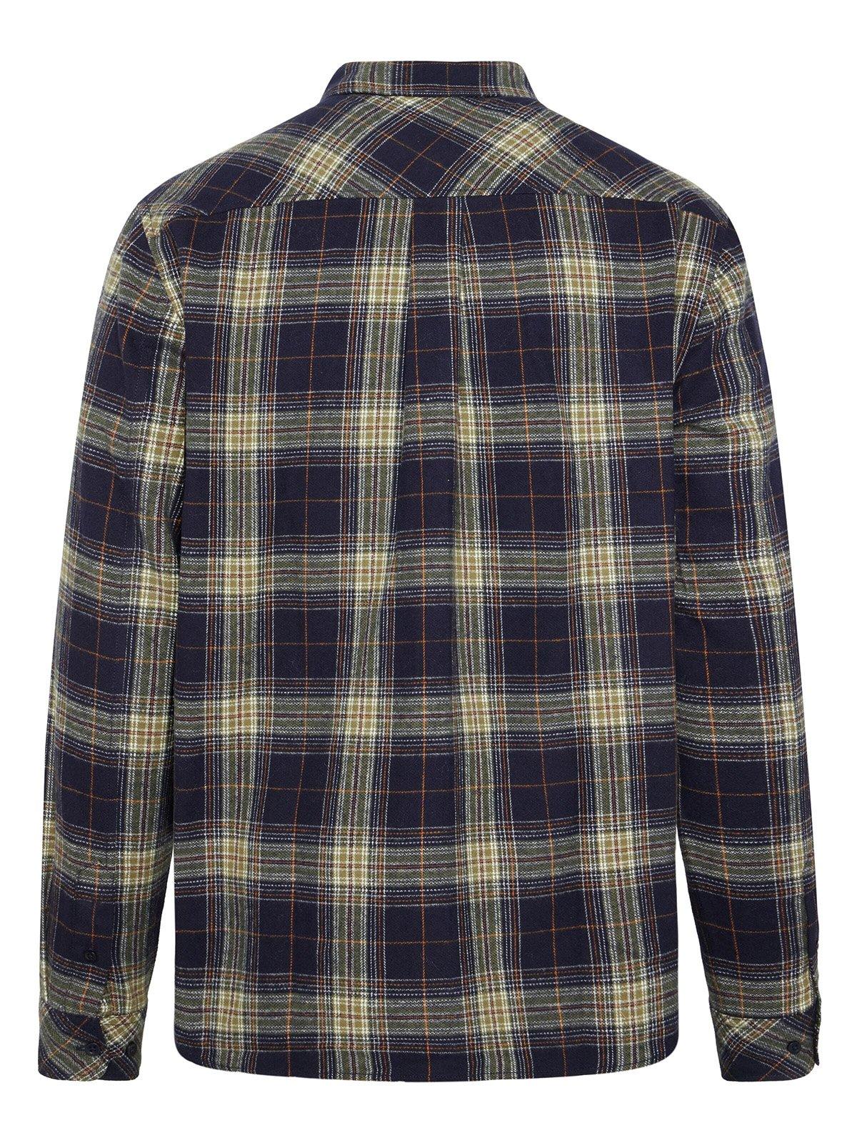 Men's Checked Flannel Shirt - Blue - Image 2
