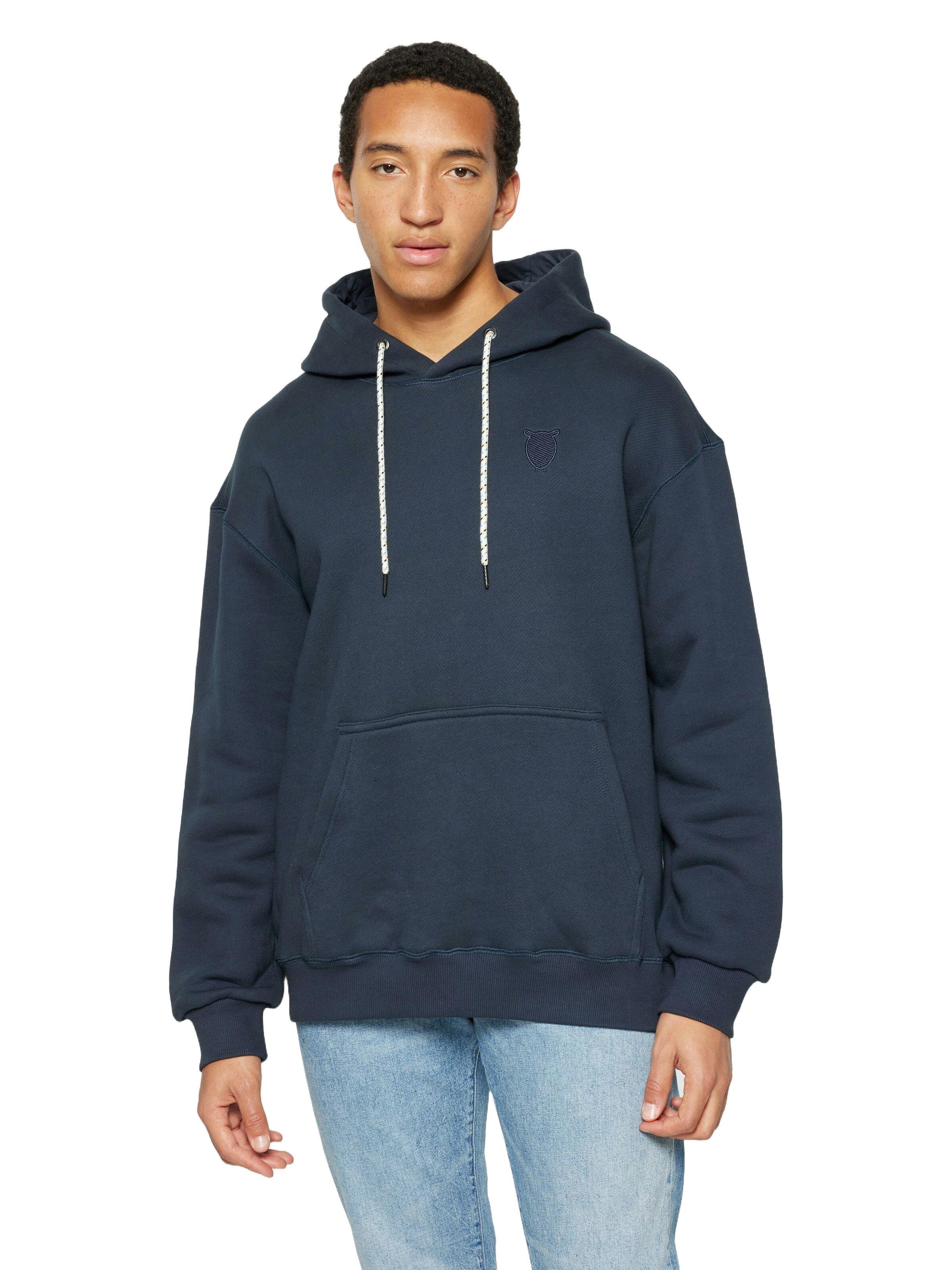 Men's Diagonal Terry Hoody - Navy - Image 2