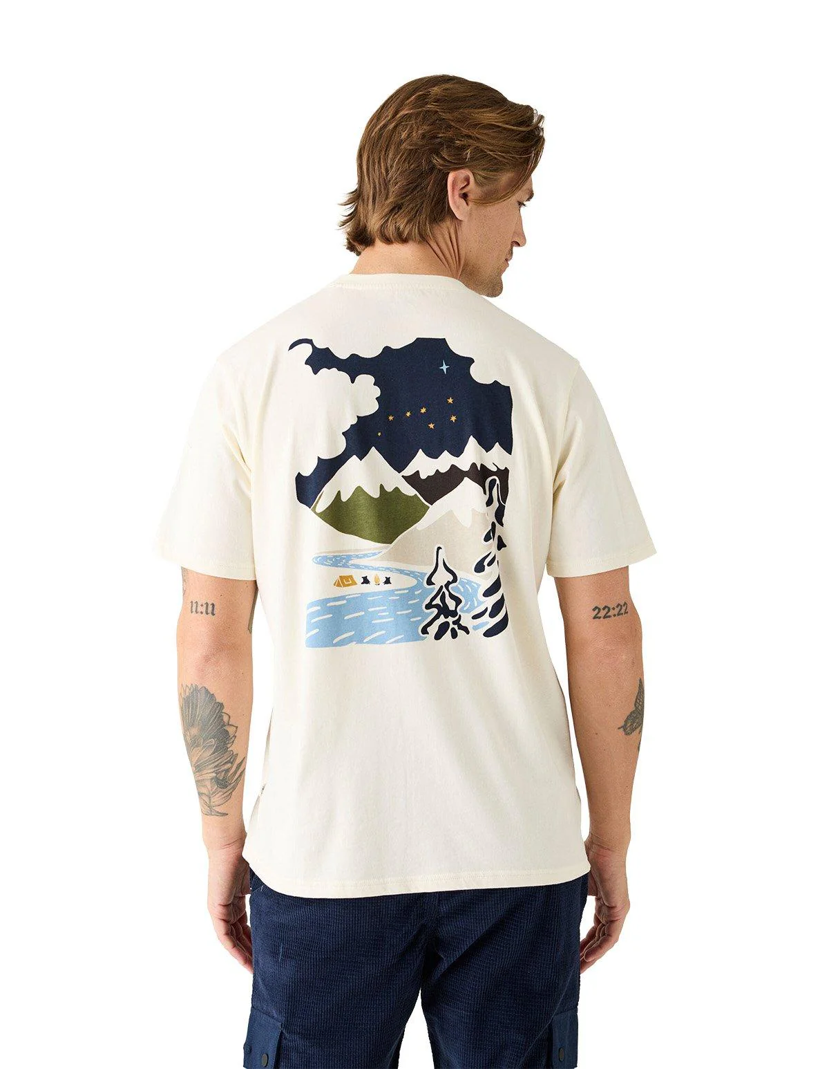 Men's Landscape Single 250 T-Shirt - Cream - Image 3